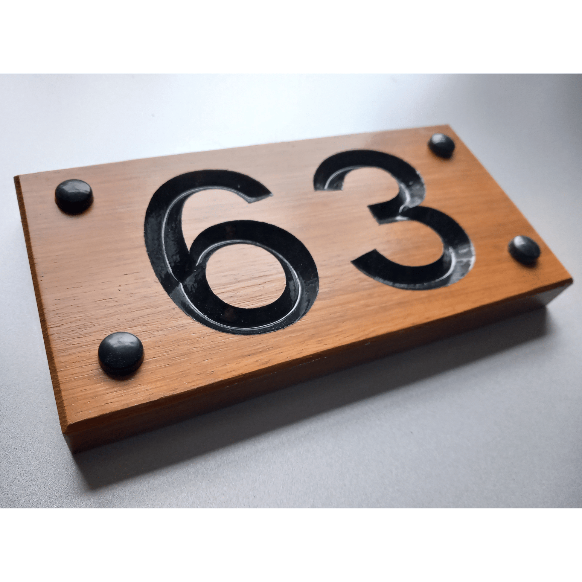 Wooden Rectangle Sign (200x100mm) - housenumbers.ie