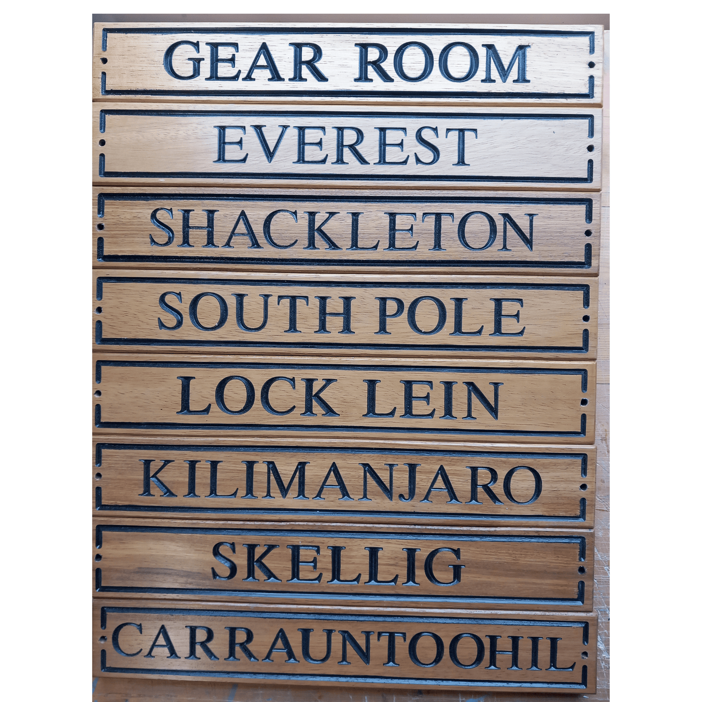 Wooden Rectangle Sign (400x100mm) - housenumbers.ie