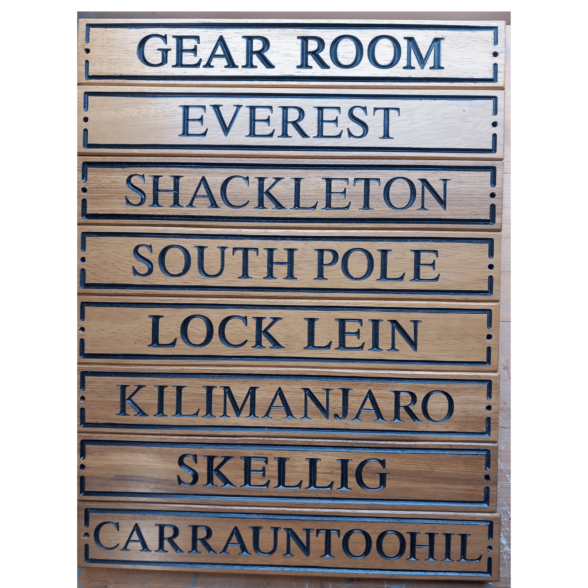 Wooden Rectangle Sign (400x100mm) - housenumbers.ie
