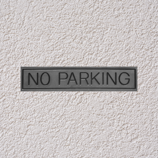 No Parking - Aluminium Stick On Sign