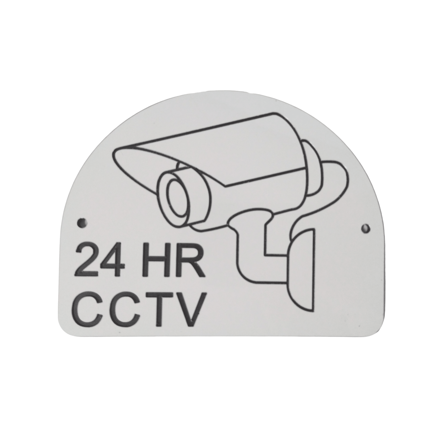 24hr CCTV Security Sign - White - housenumbers.ie