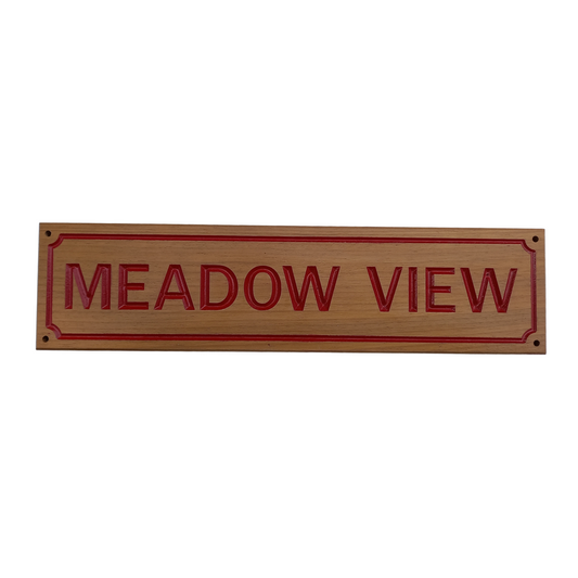 Wooden Rectangle Sign (400x100mm)