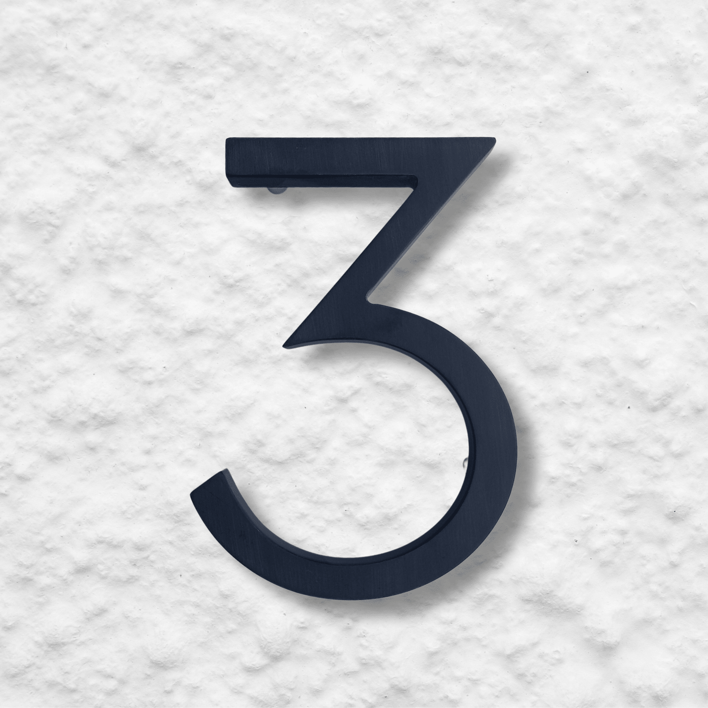 Corian Floating Numbers - White and Grey (150mm high) - housenumbers.ie