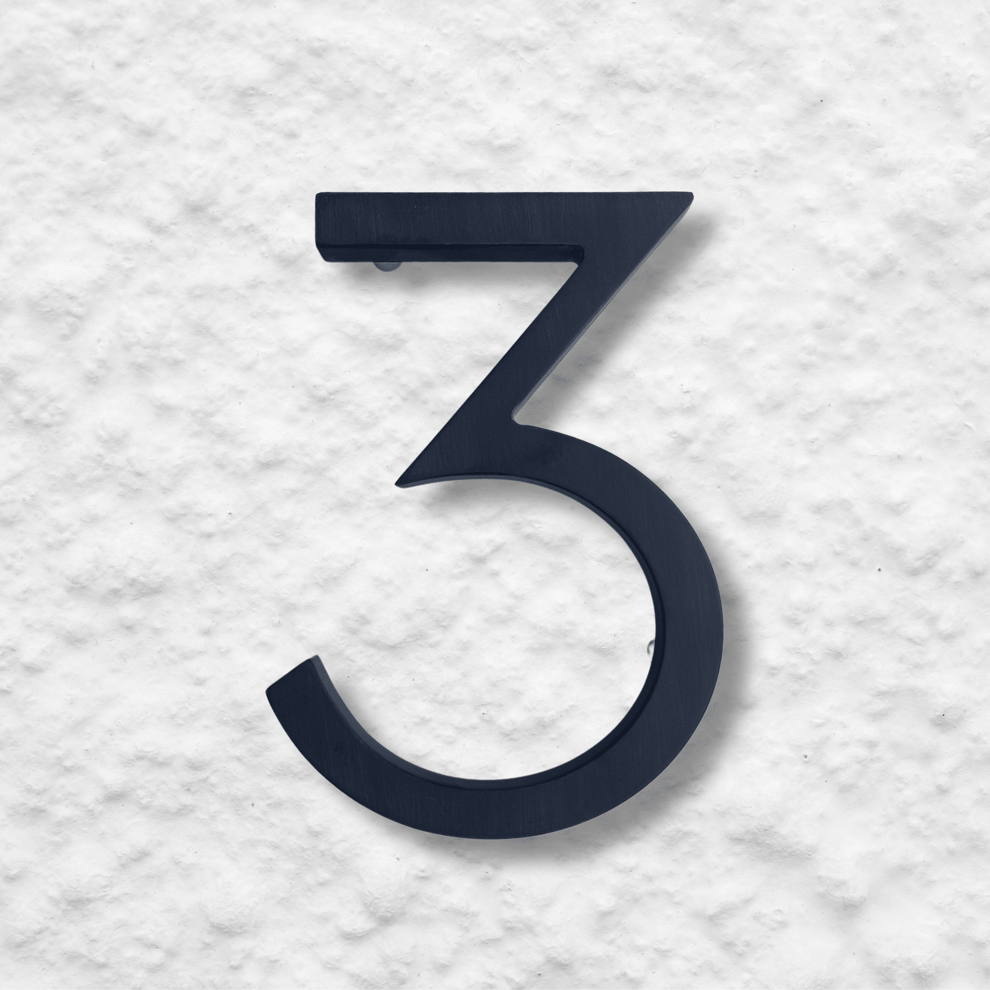 Corian Floating Numbers - White and Grey (150mm high) - housenumbers.ie
