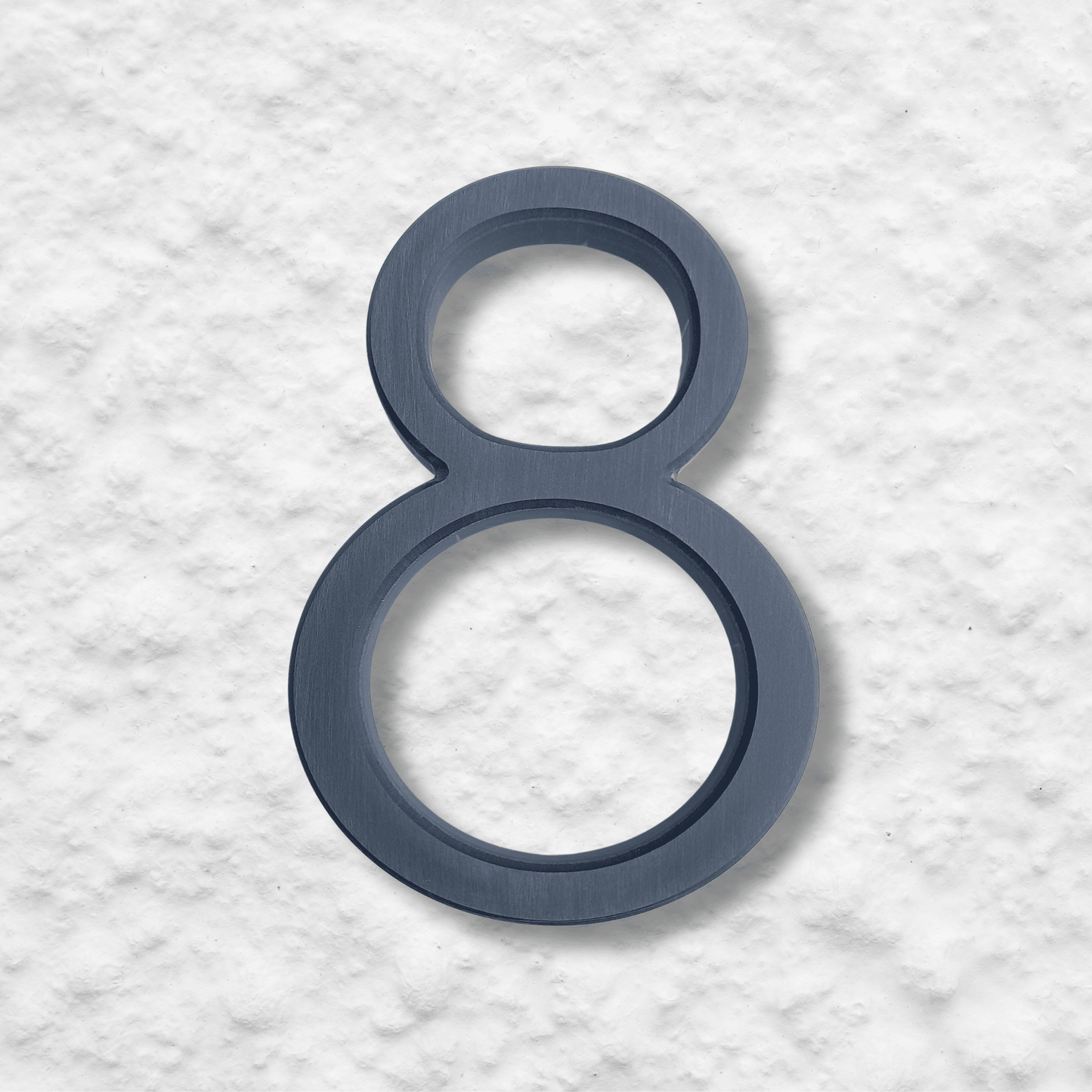 Corian Floating Numbers - White and Grey (150mm high) - housenumbers.ie