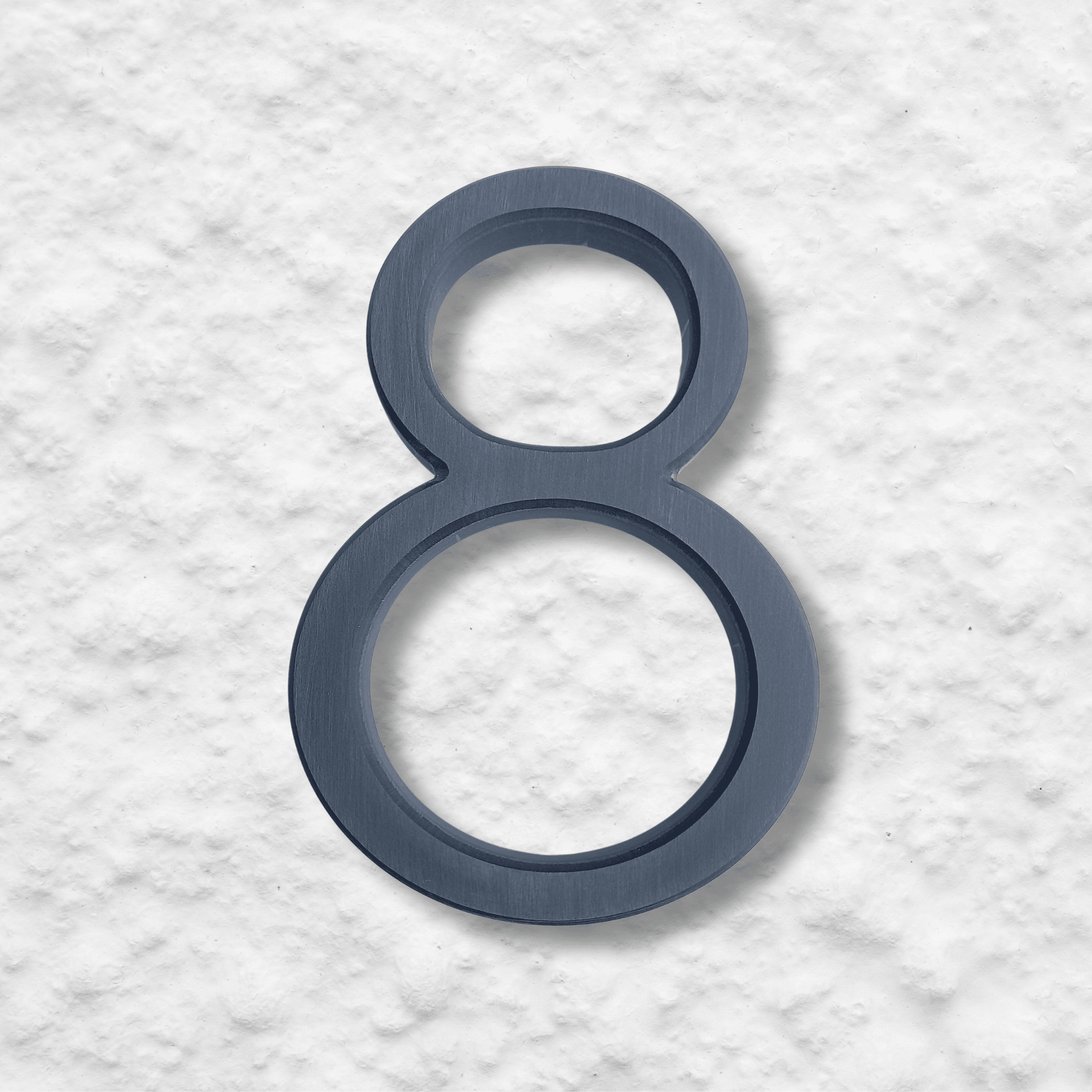 Corian Floating Numbers - White and Grey (150mm high) - housenumbers.ie