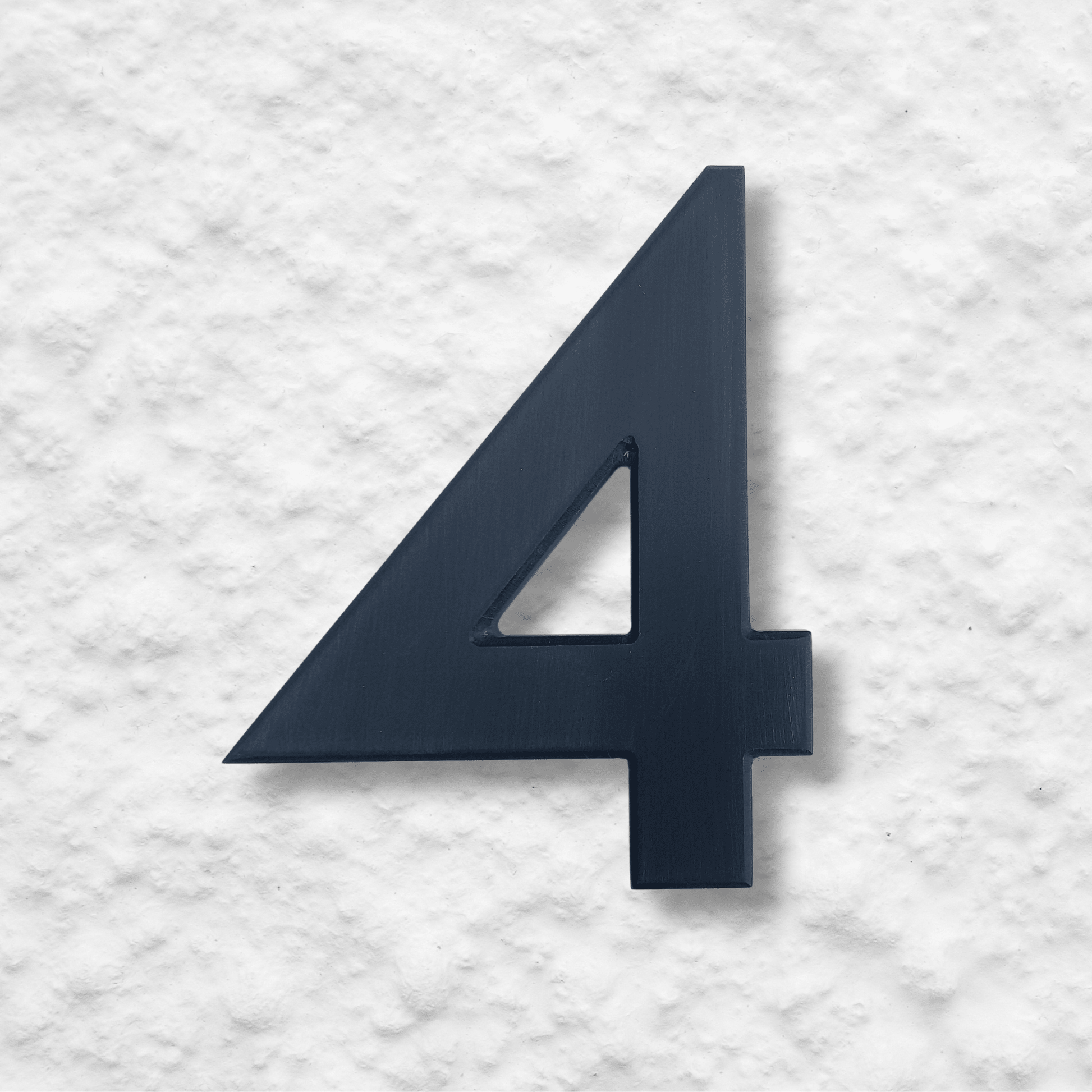 Corian Floating Numbers - White and Grey (150mm high) - housenumbers.ie