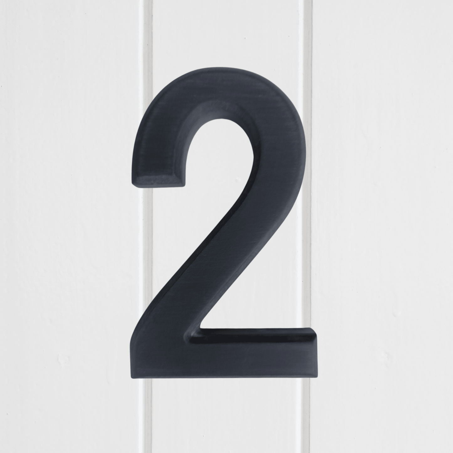 Corian Stick On Numbers - White and Grey (100mm high) - housenumbers.ie