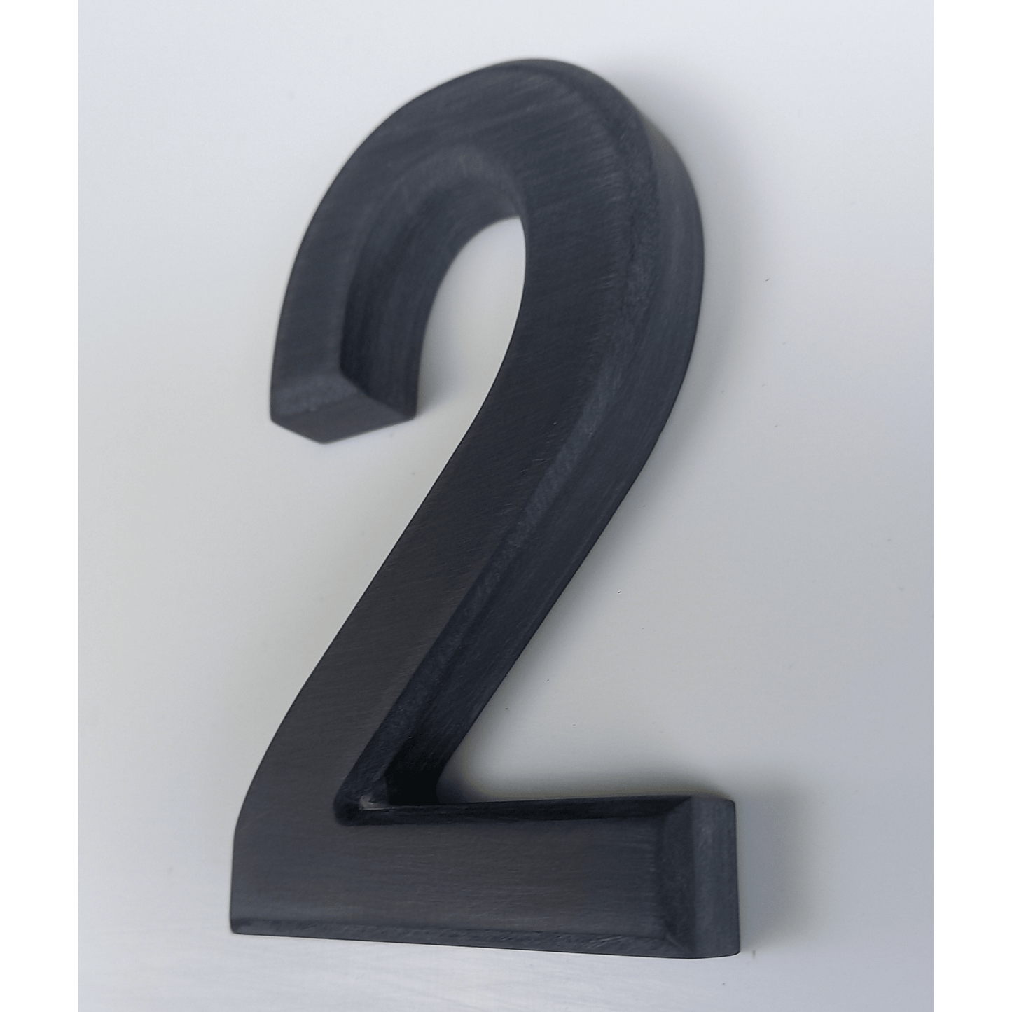Corian Stick On Numbers - White and Grey (100mm high) - housenumbers.ie