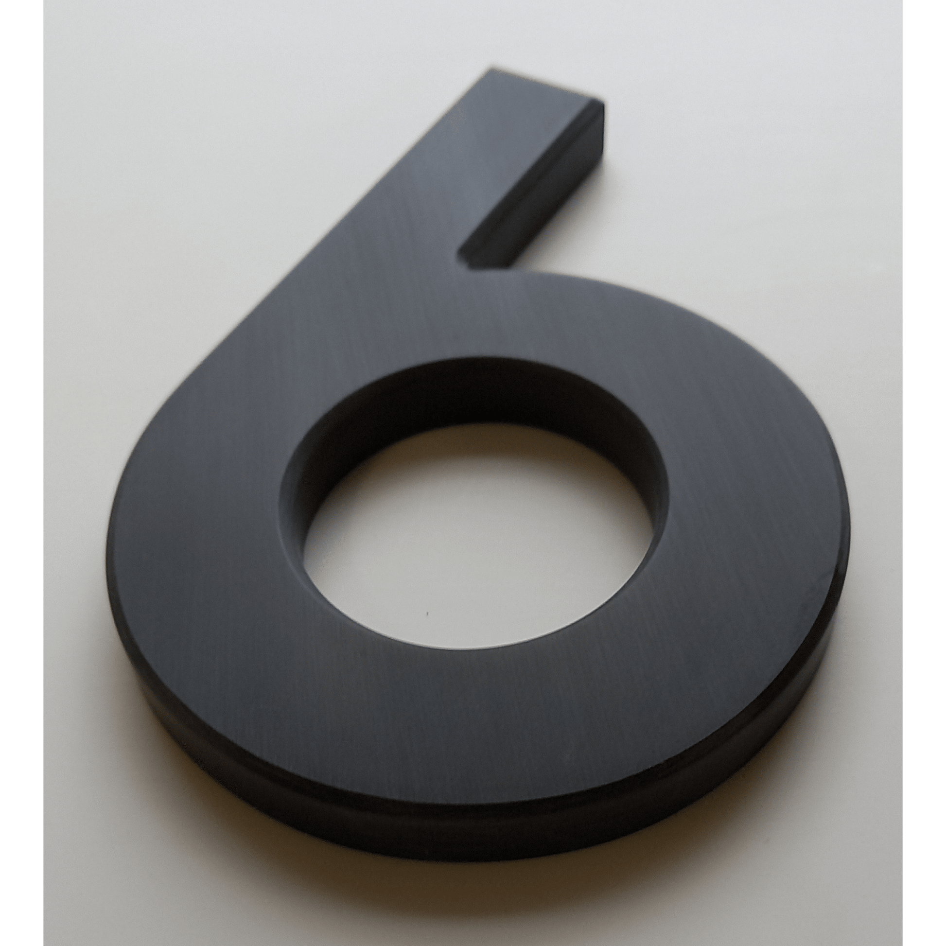 Corian Stick On Numbers - White and Grey (150mm high) - housenumbers.ie