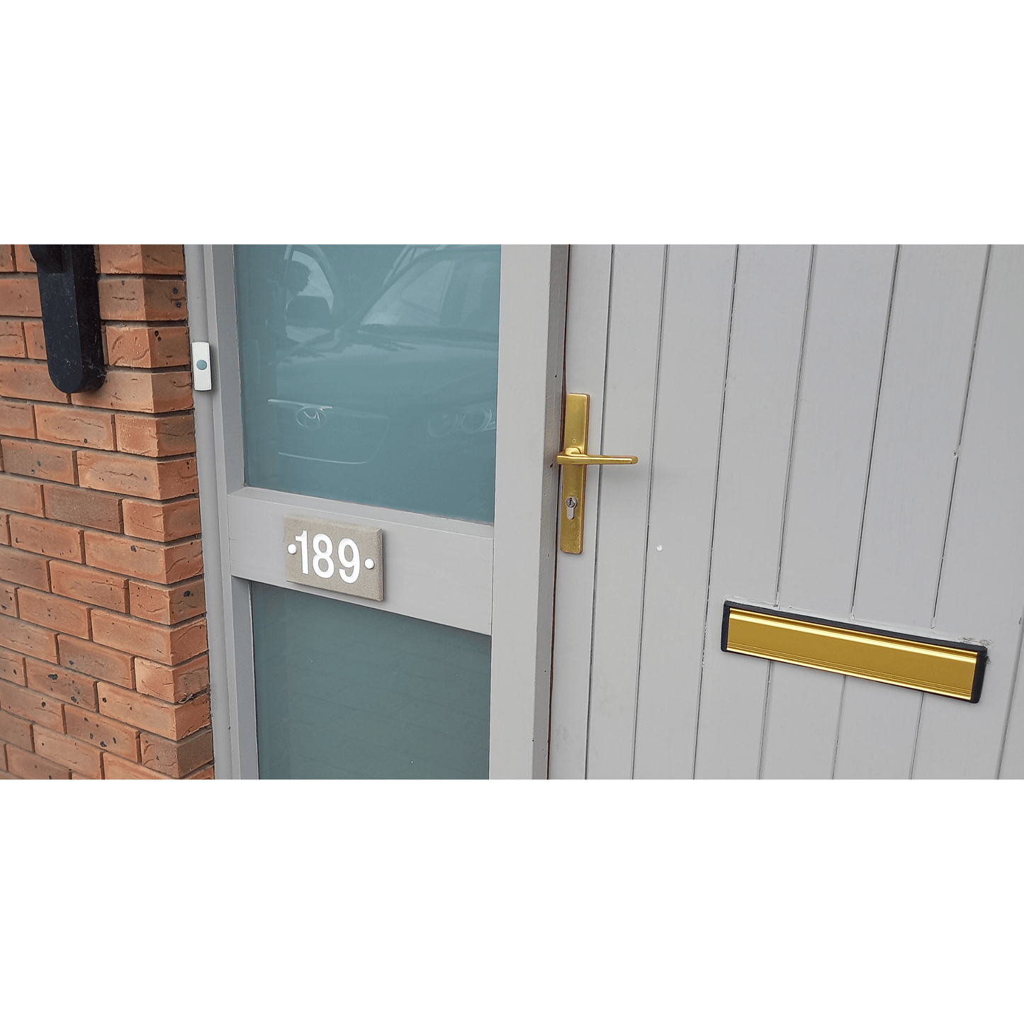 Desert Bisque Rectangle Corian Sign (200x120mm) - housenumbers.ie