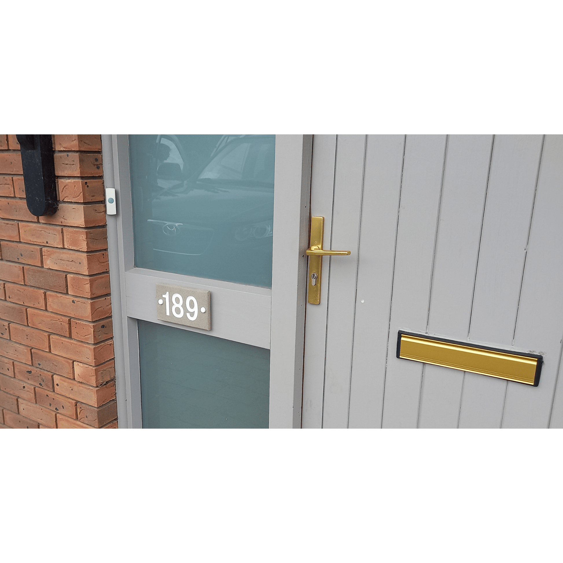 Desert Bisque Rectangle Corian Sign (200x120mm) - housenumbers.ie