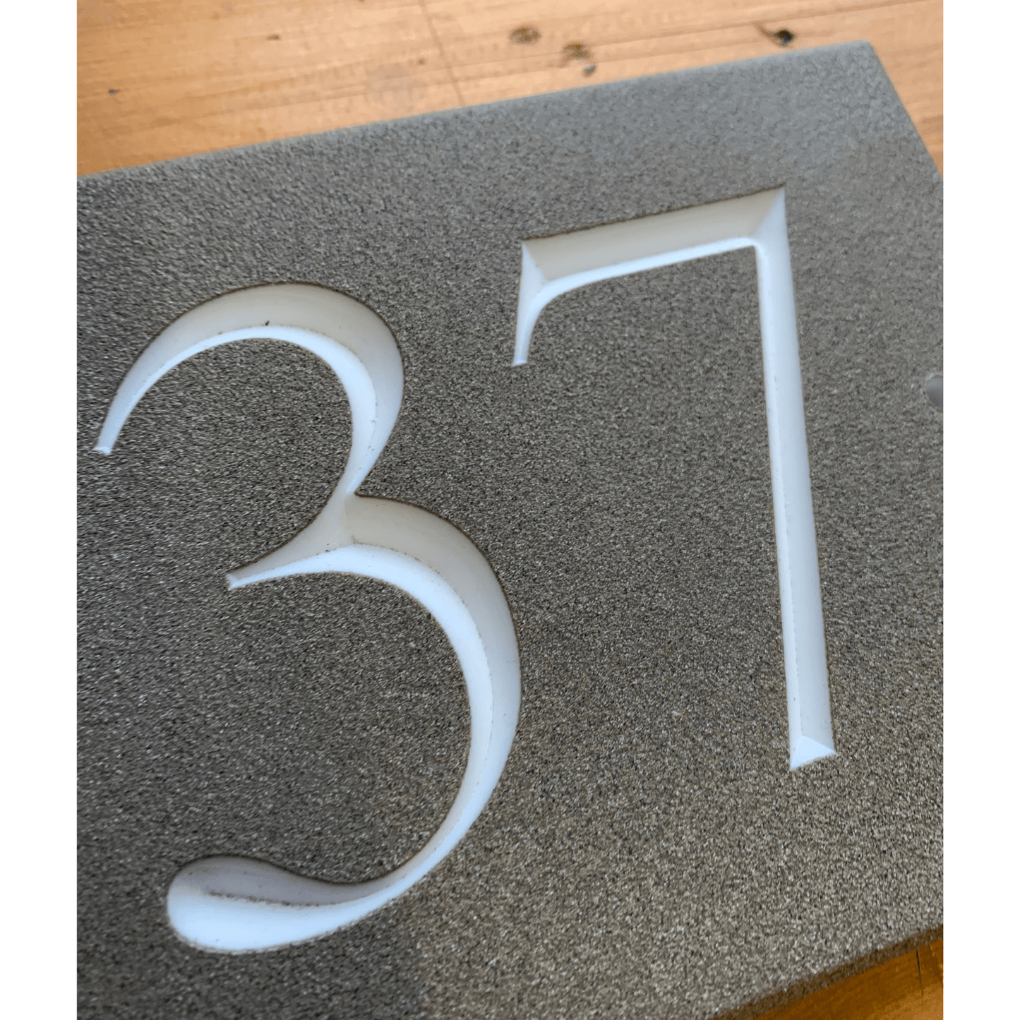 Desert Bisque Rectangle Corian Sign (200x120mm) - housenumbers.ie