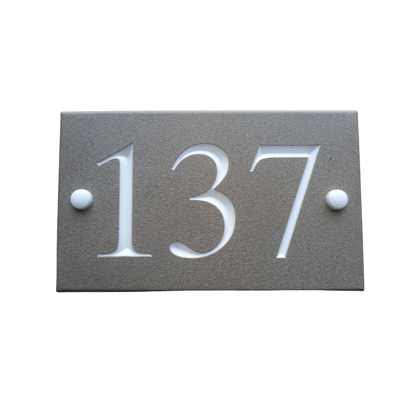 Desert Bisque Rectangle Corian Sign (200x120mm) - housenumbers.ie