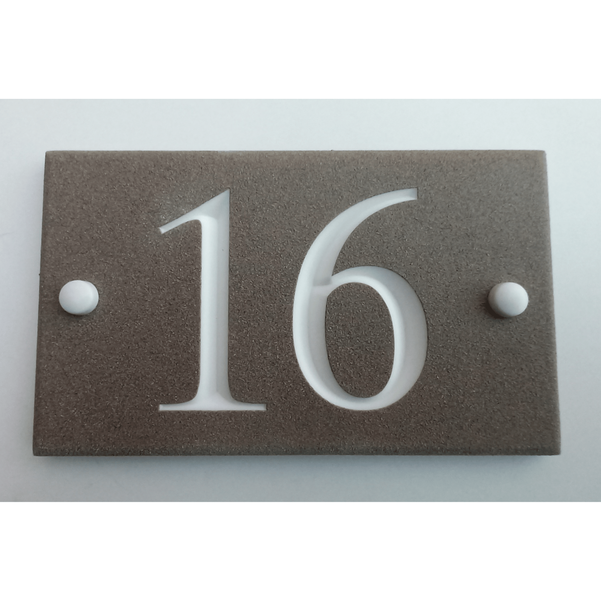 Desert Bisque Rectangle Corian Sign (200x120mm) - housenumbers.ie