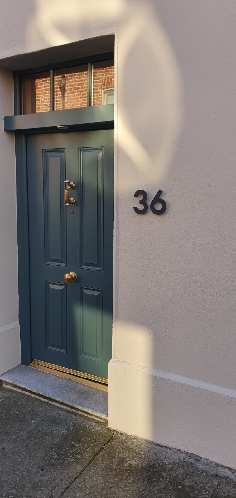 Floating Number 3 - Dark Matt Grey (150mm high) - housenumbers.ie