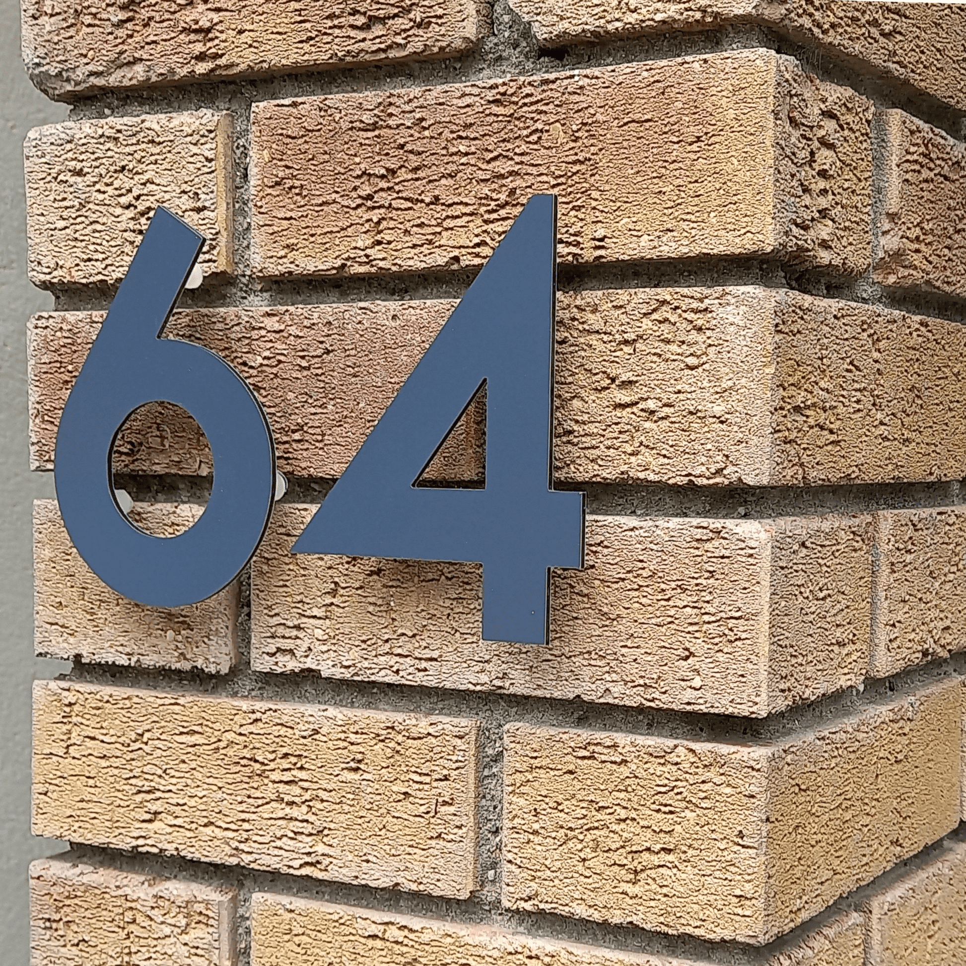 Floating Number 4 - Dark Matt Grey (150mm high) - housenumbers.ie