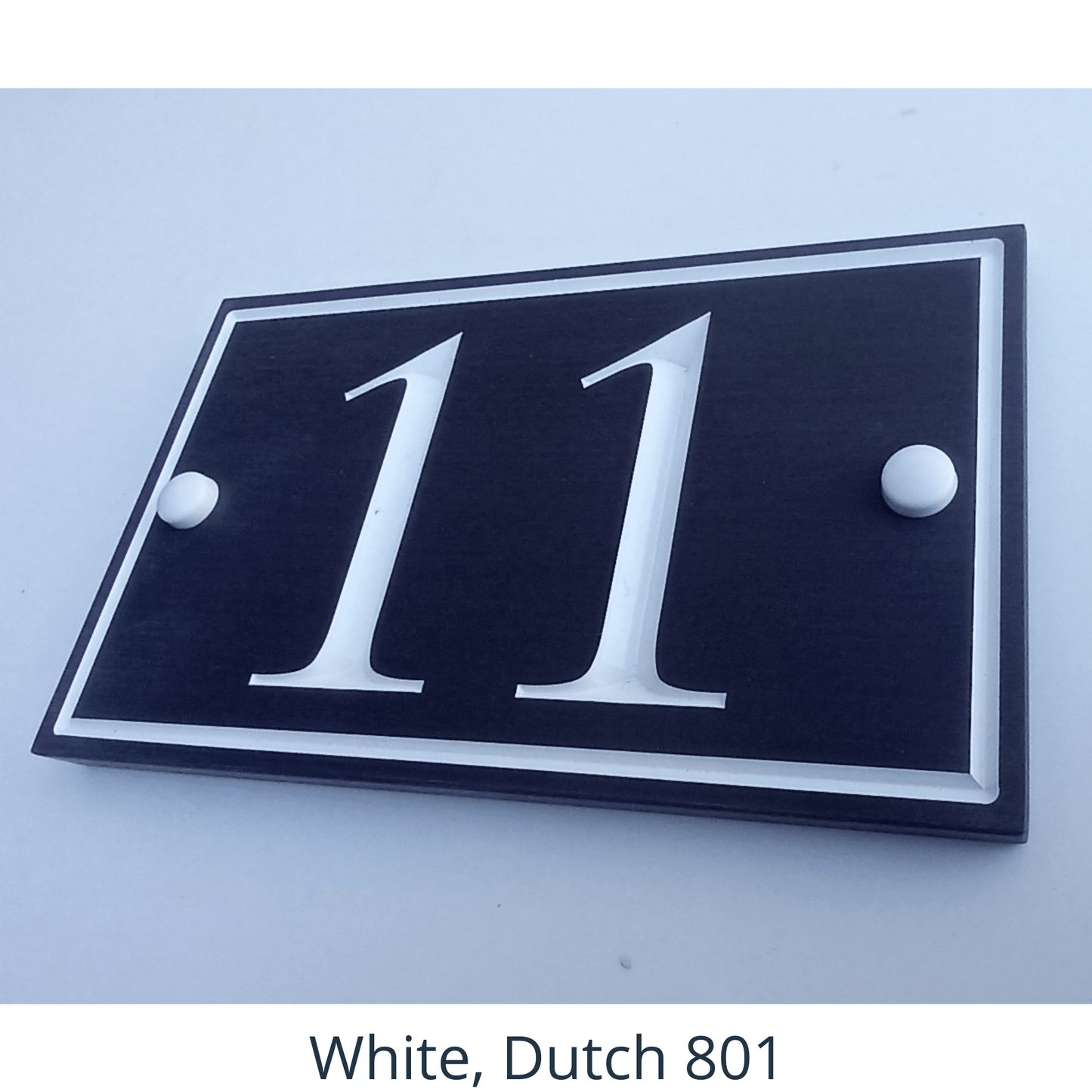 Grey Rectangle Corian Sign (200x120mm) with Straight Edge - housenumbers.ie