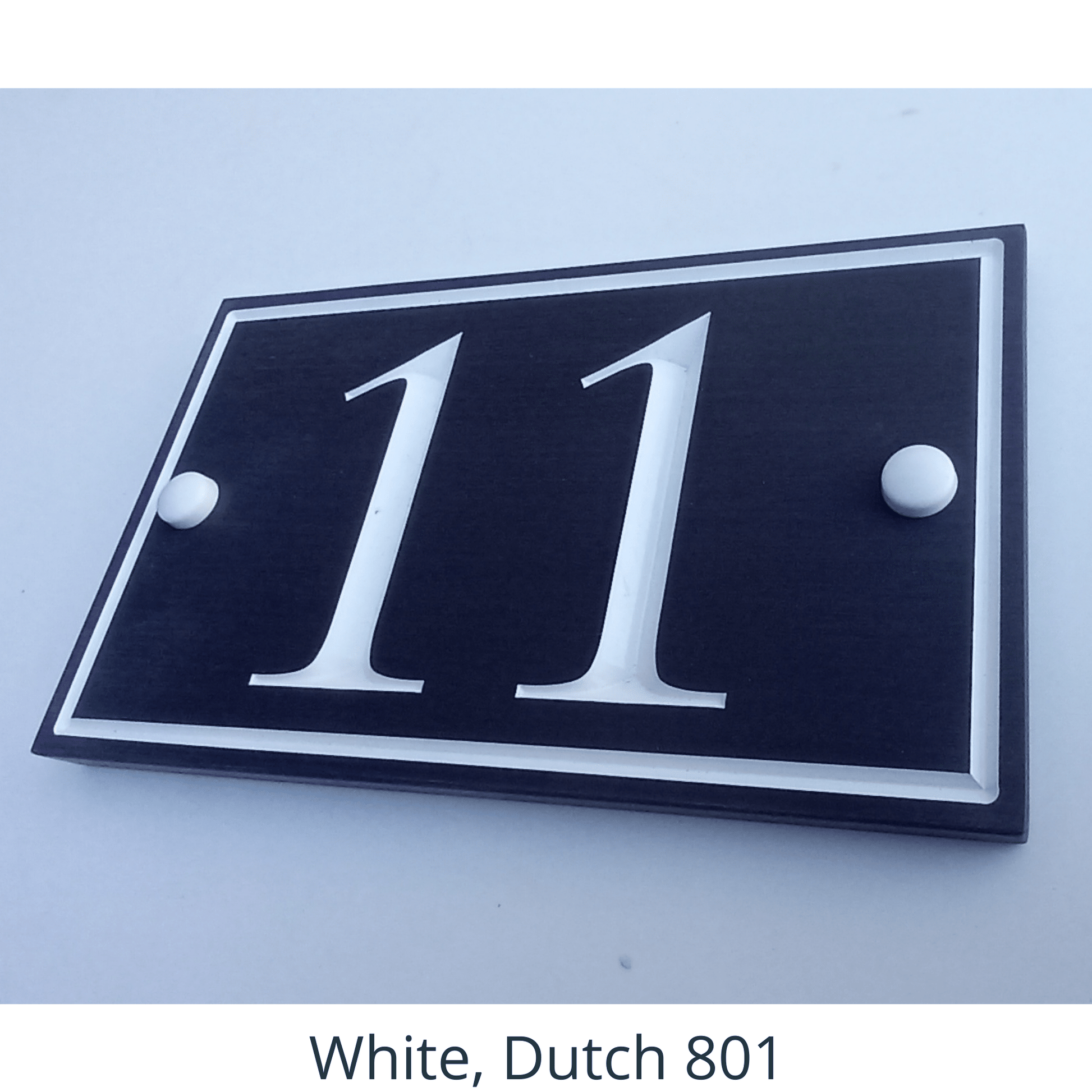 Grey Rectangle Corian Sign (200x120mm) with Straight Edge - housenumbers.ie
