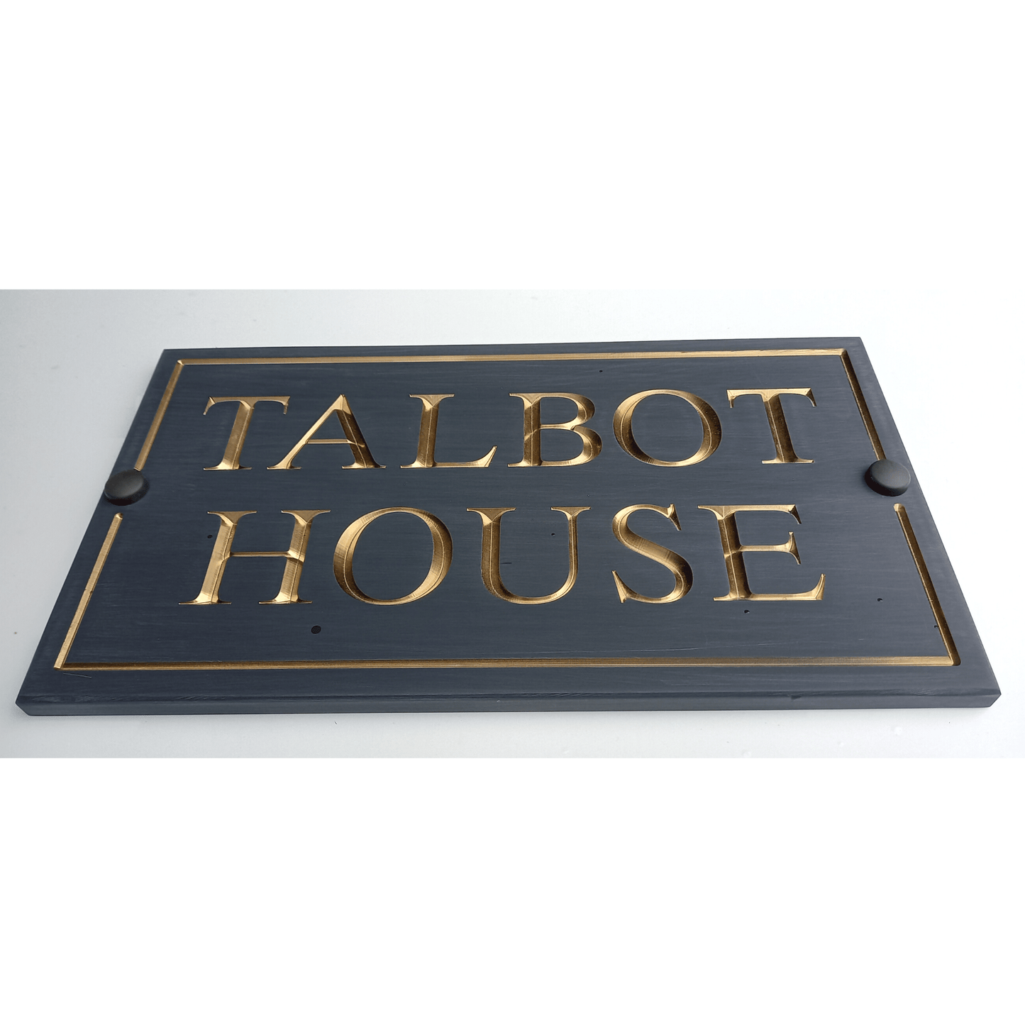 Grey Rectangle Corian Sign (325x180mm) - housenumbers.ie