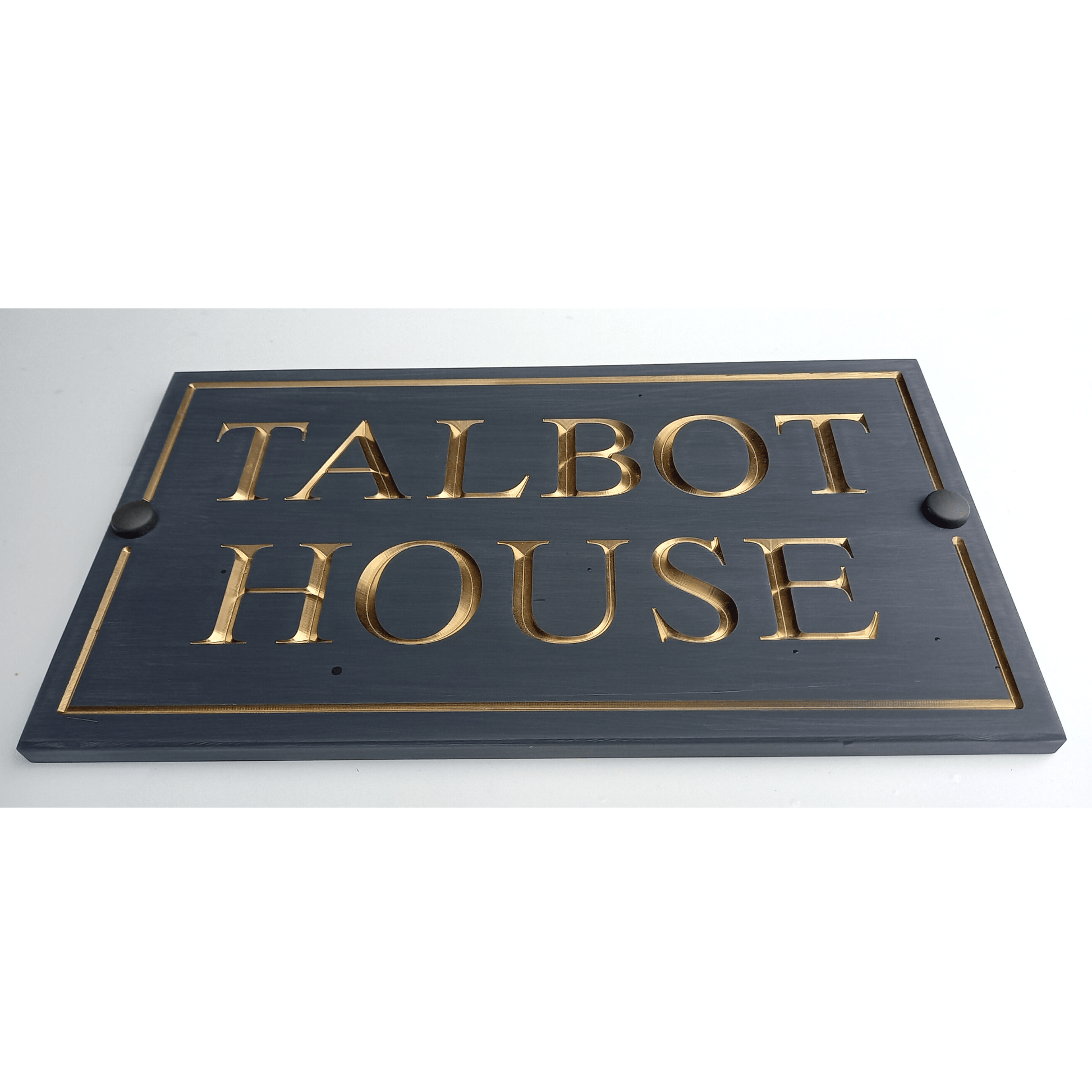 Grey Rectangle Corian Sign (325x180mm) - housenumbers.ie