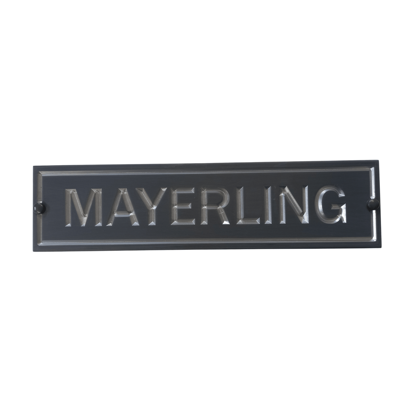 Grey Rectangle Corian Sign (400x100mm) - housenumbers.ie