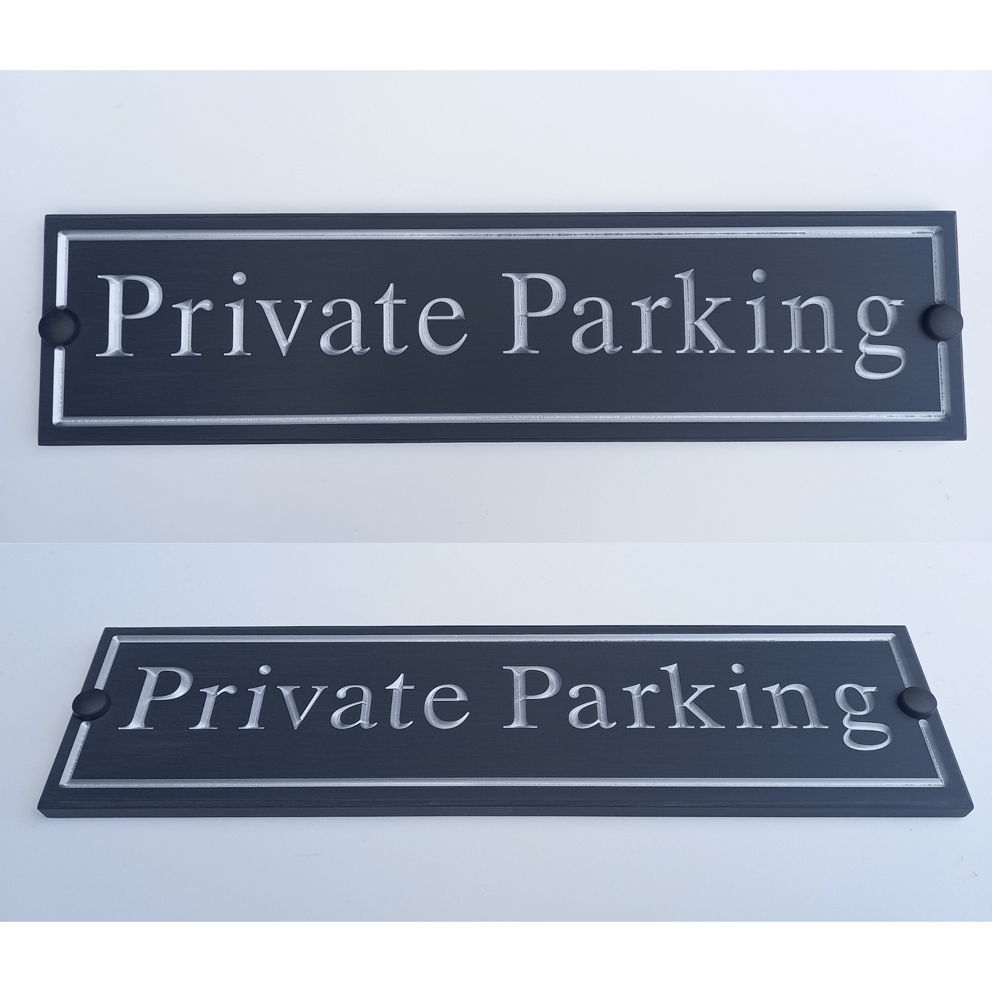 Grey Rectangle Corian Sign (400x100mm) - housenumbers.ie