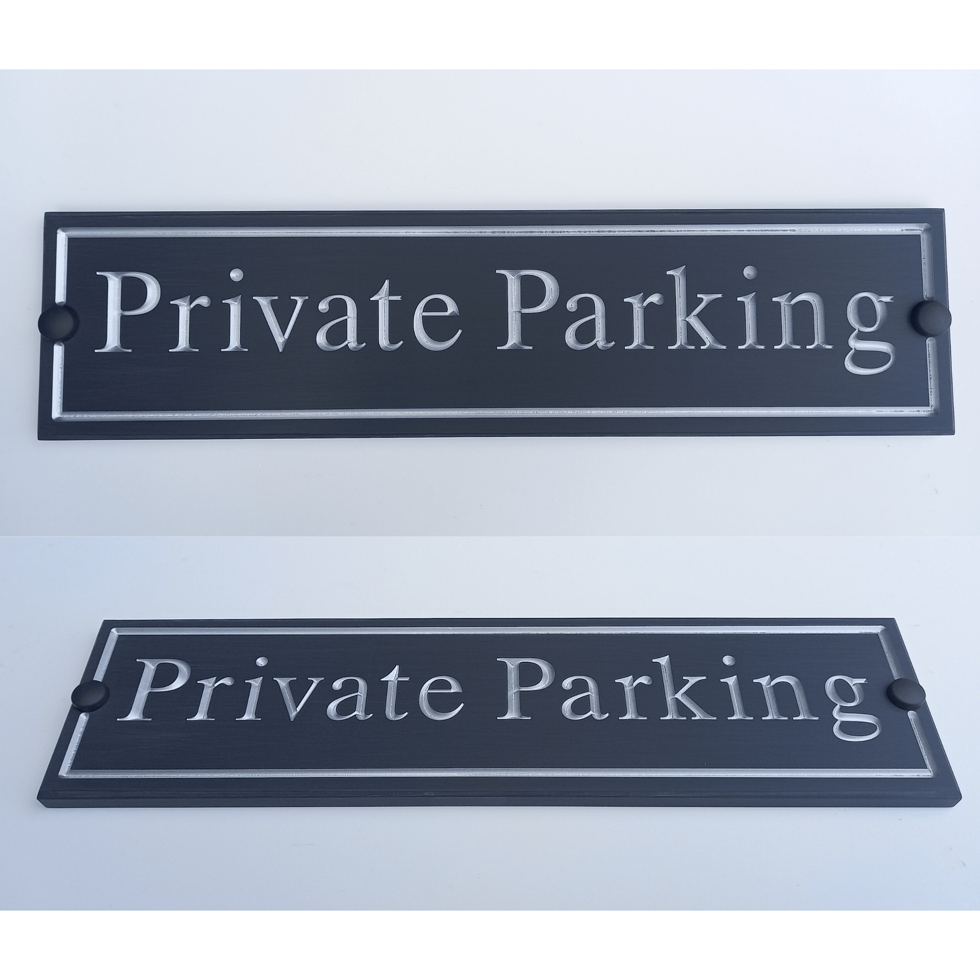 Grey Rectangle Corian Sign (400x100mm) - housenumbers.ie