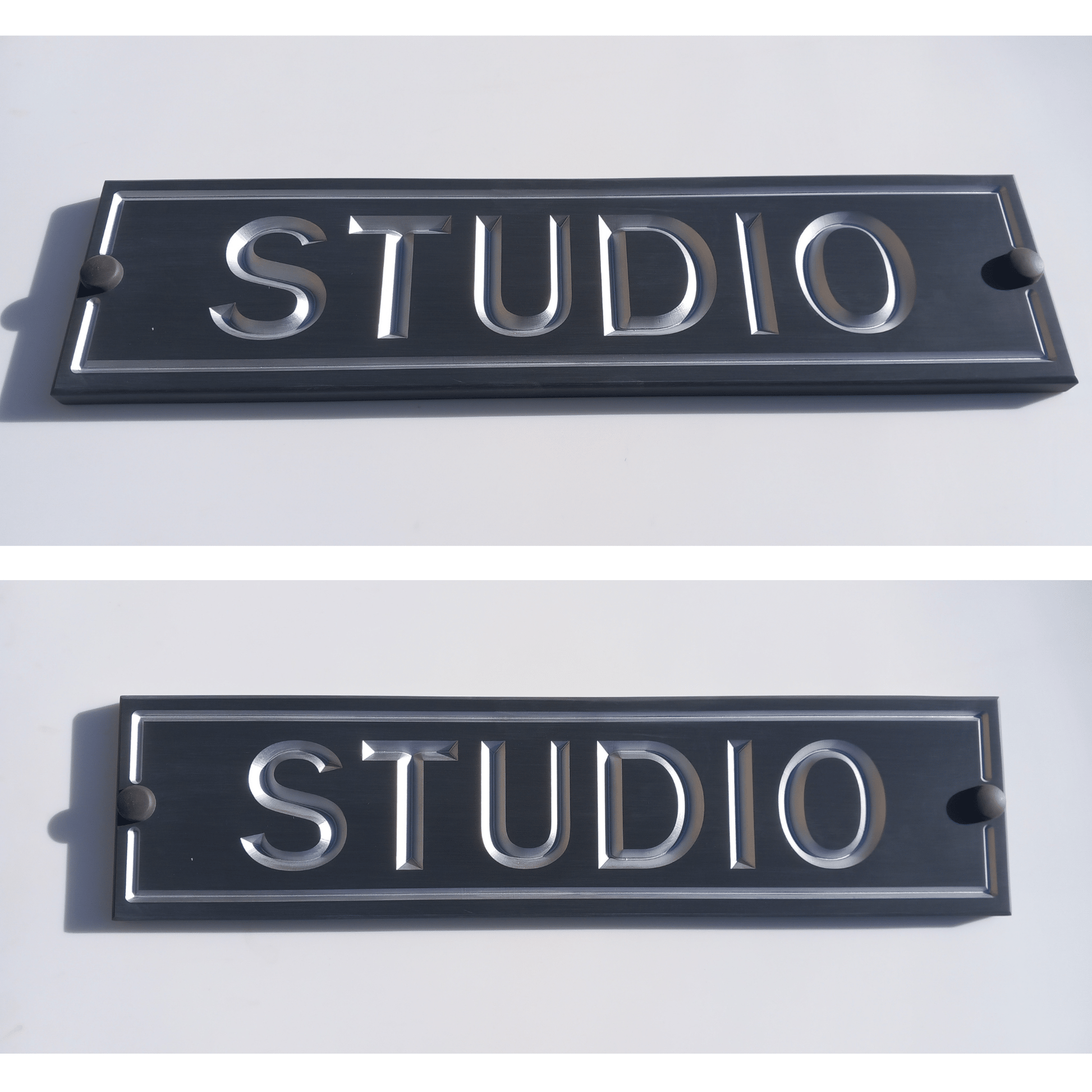 Grey Rectangle Corian Sign (400x100mm) - housenumbers.ie