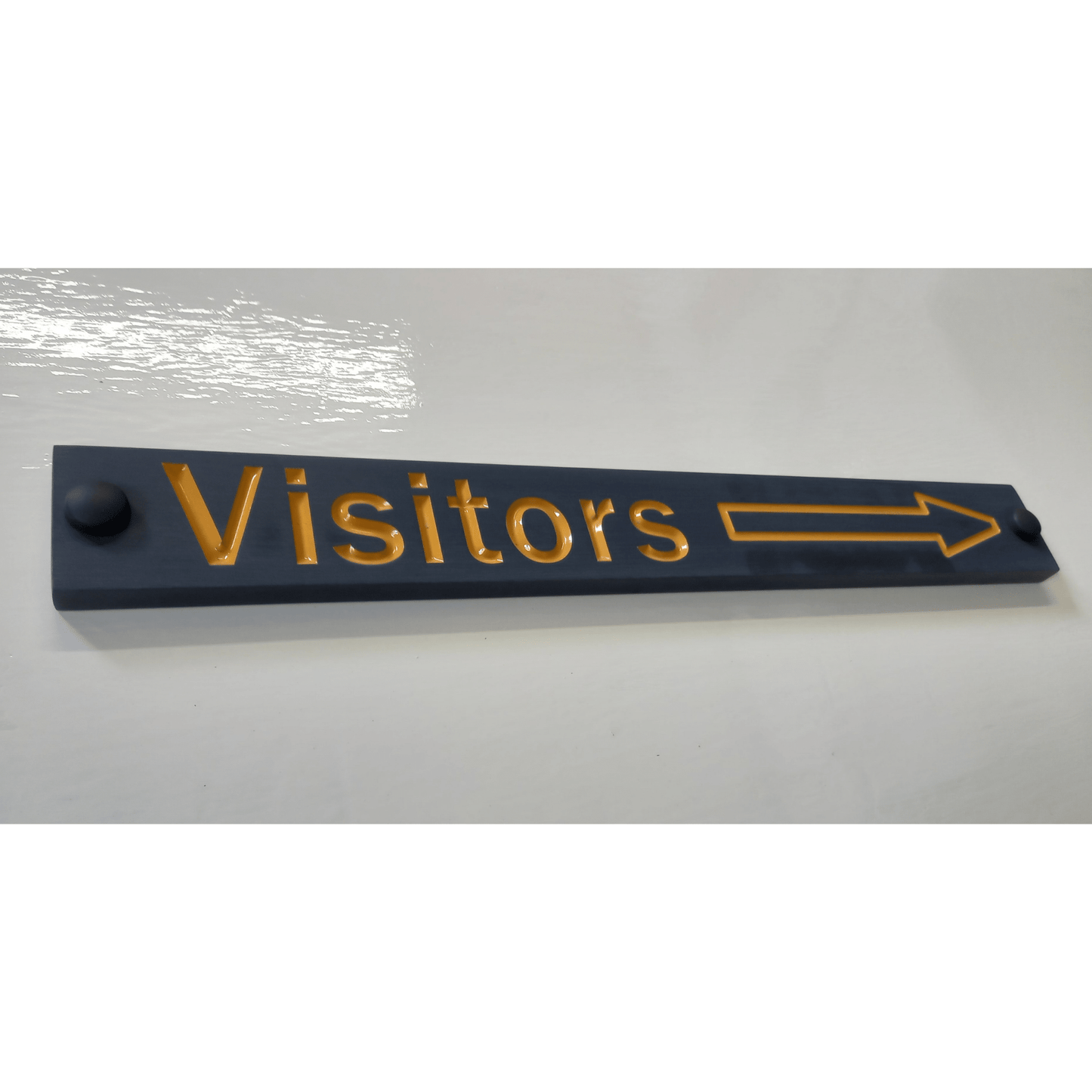 Grey Rectangle Corian Sign (400x48mm) - housenumbers.ie