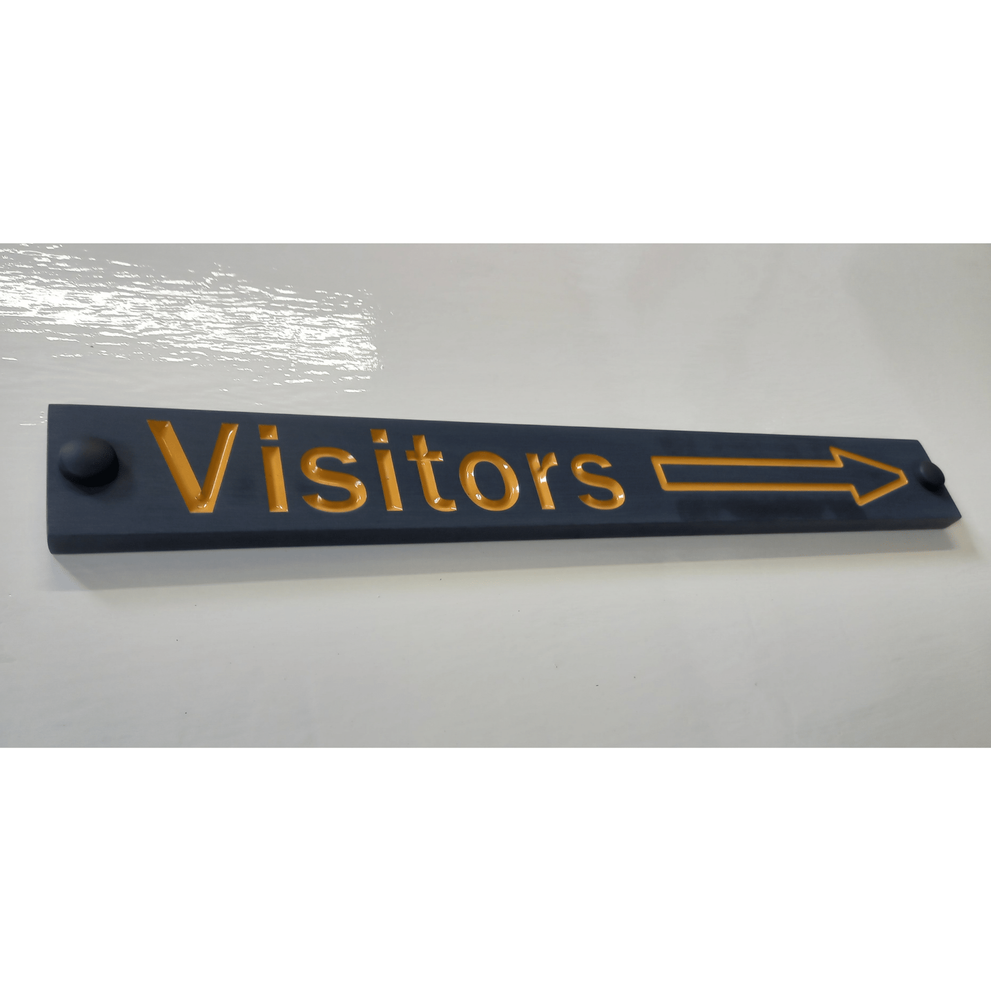 Grey Rectangle Corian Sign (400x48mm) - housenumbers.ie