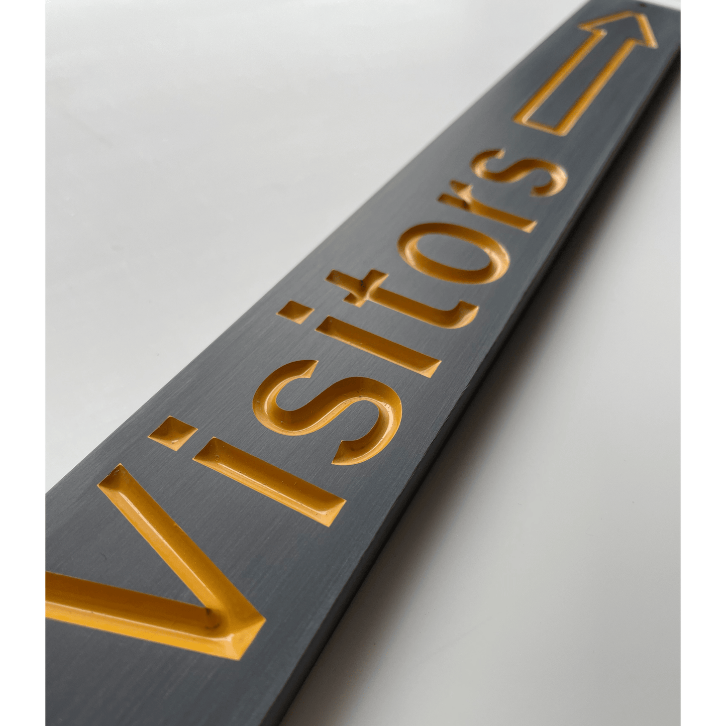 Grey Rectangle Corian Sign (400x48mm) - housenumbers.ie