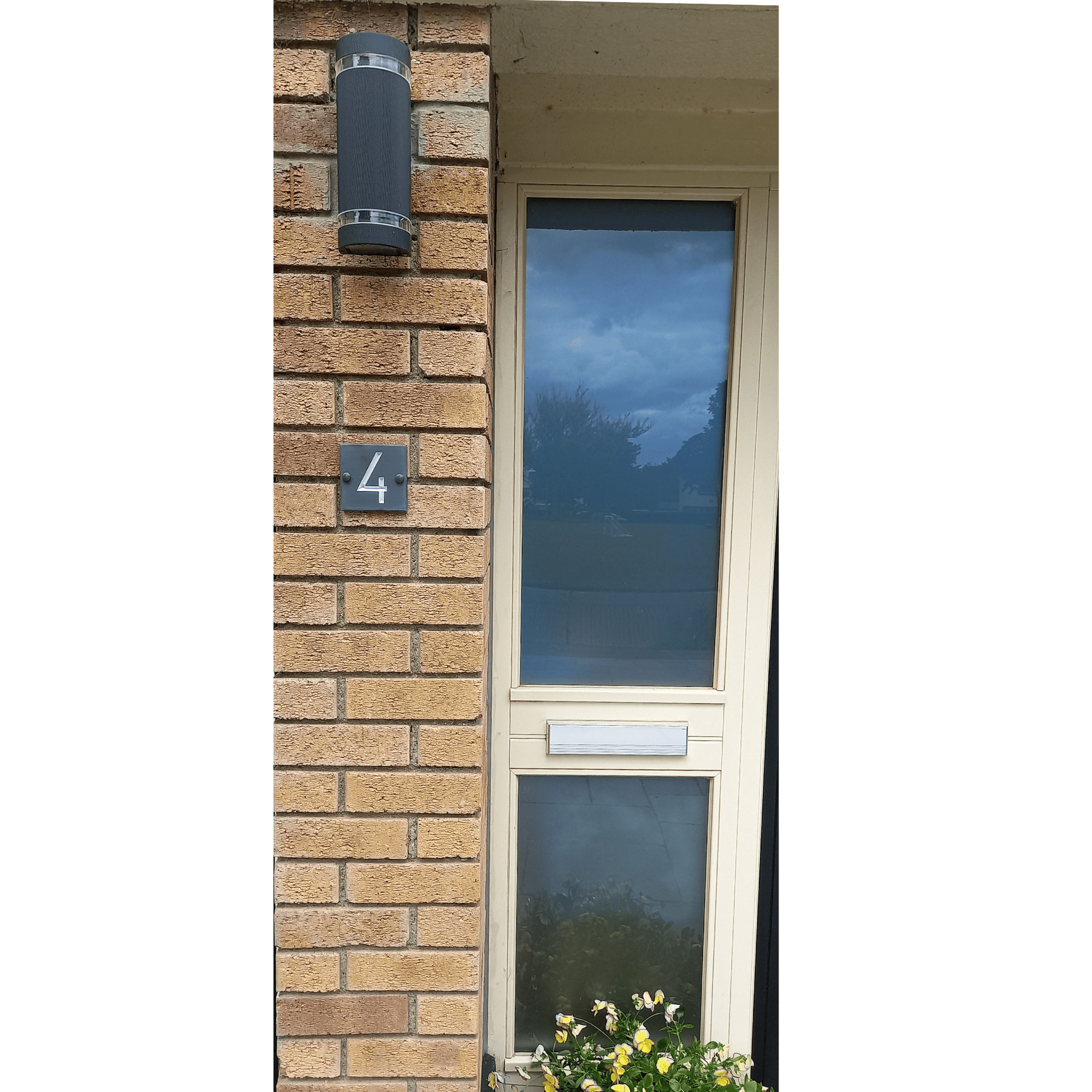 Grey Square Corian Sign (100x100mm) - housenumbers.ie