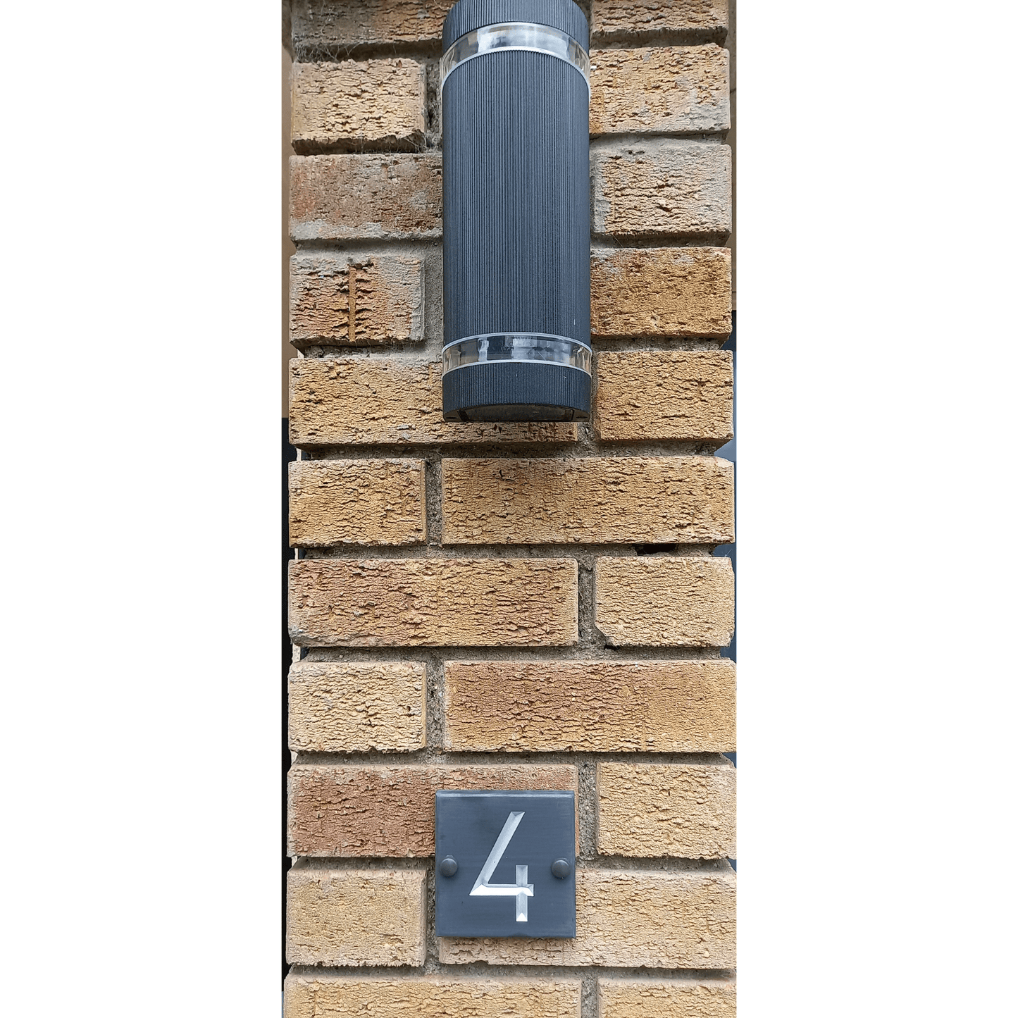 Grey Square Corian Sign (100x100mm) - housenumbers.ie