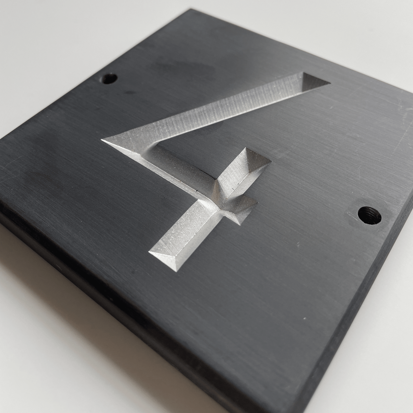 Grey Square Corian Sign (100x100mm) - housenumbers.ie