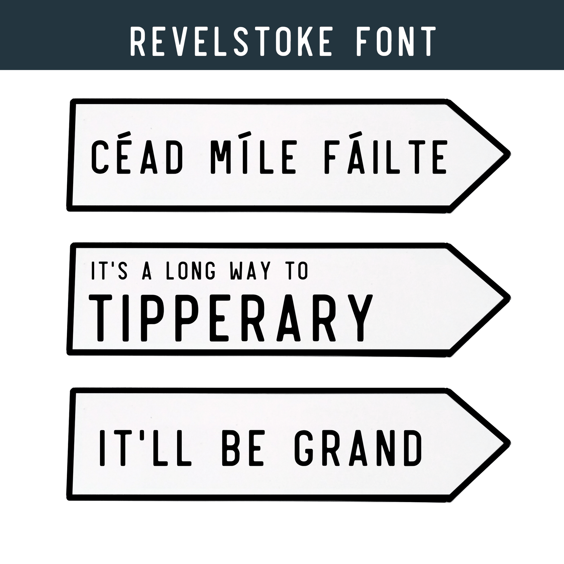 Irish Road Sign (Large) - Personalise It - housenumbers.ie