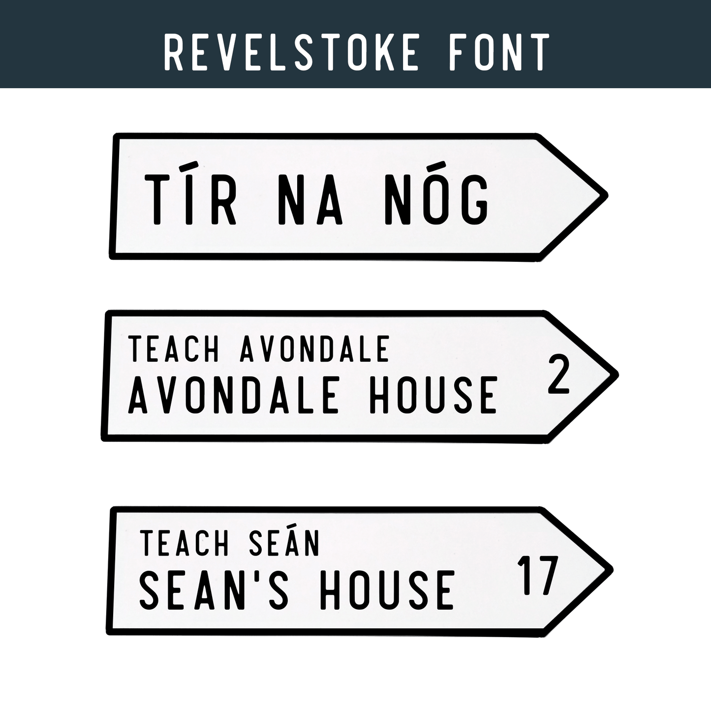 Irish Road Sign (Small) - Personalise It - housenumbers.ie
