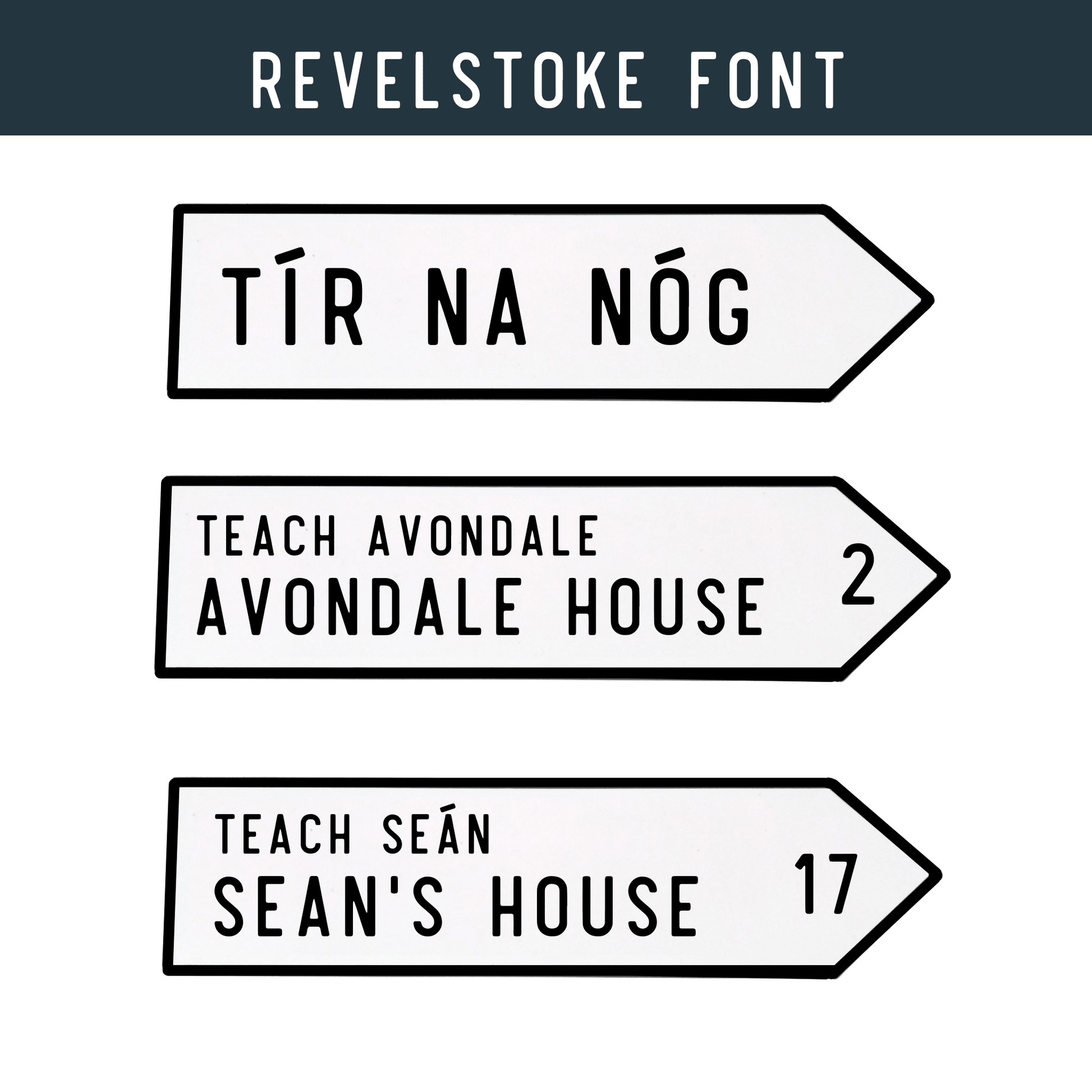 Irish Road Sign (Small) - Personalise It - housenumbers.ie