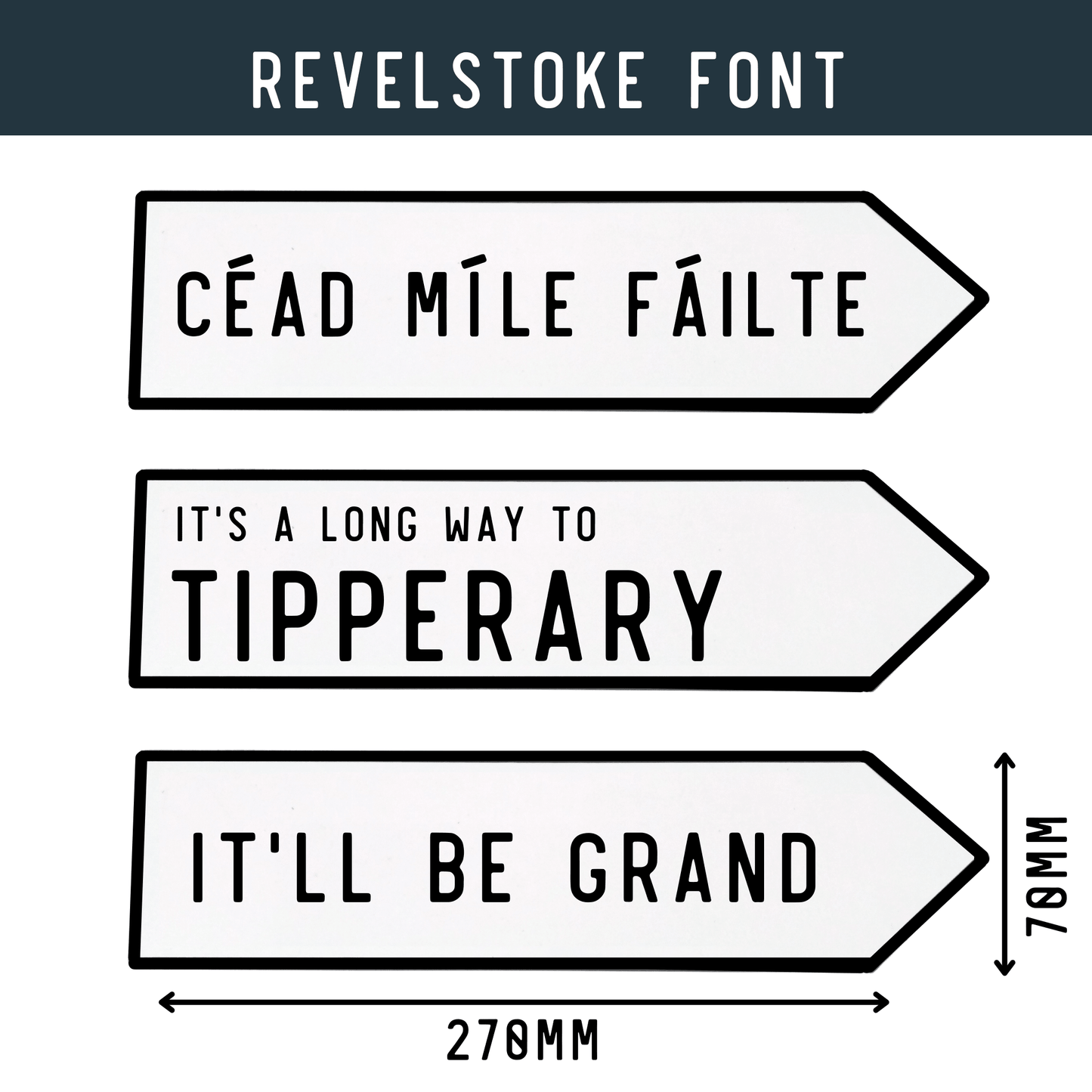 Irish Road Sign (Small) - Personalise It - housenumbers.ie