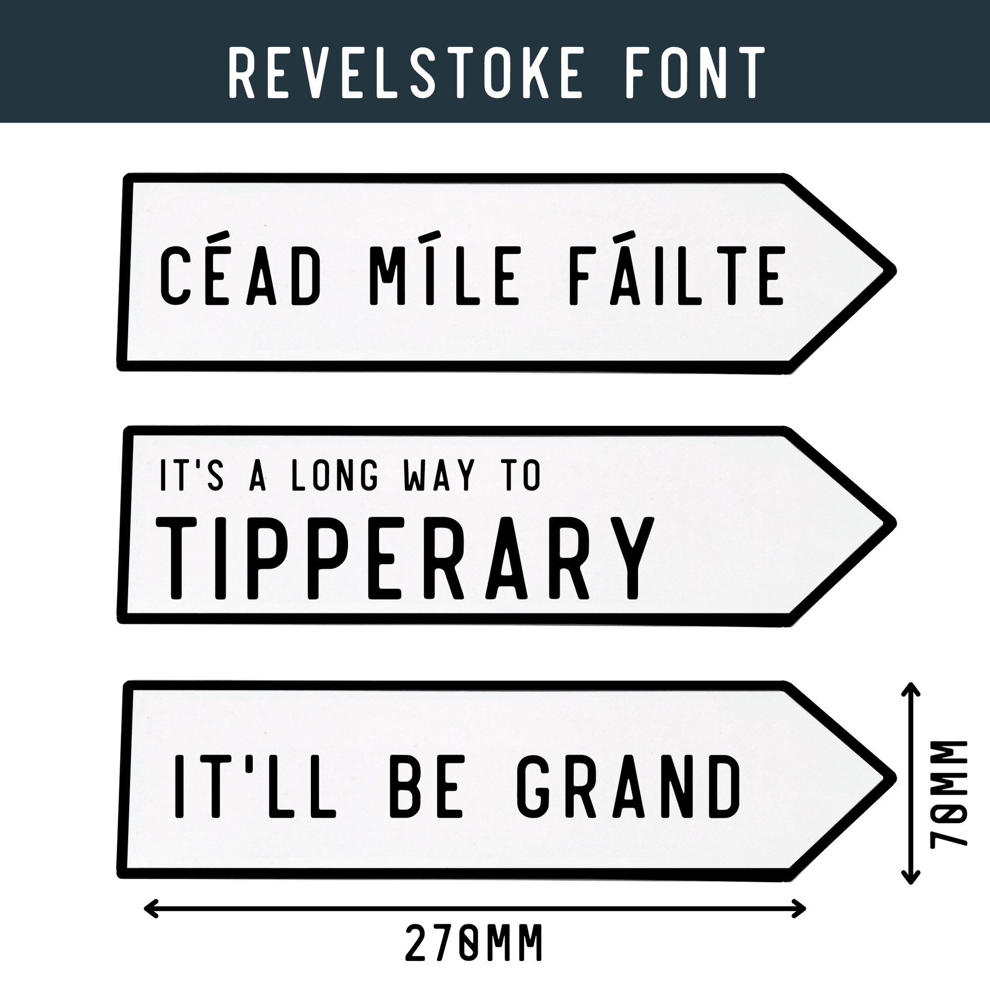 Irish Road Sign (Small) - Personalise It - housenumbers.ie