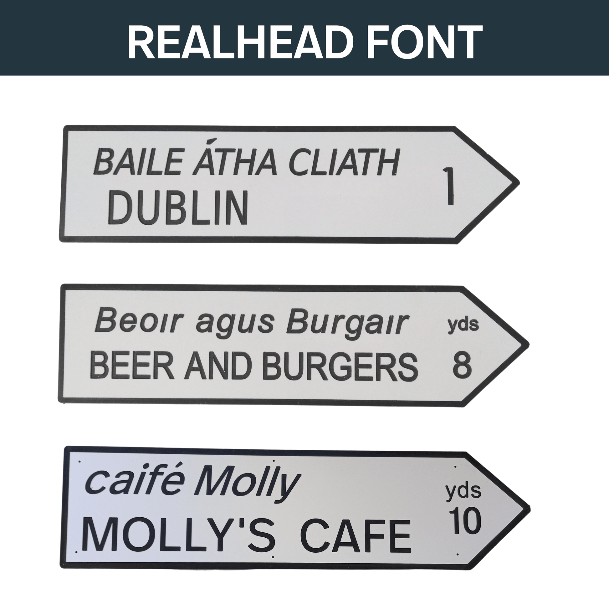 Irish Road Sign (Small) - Personalise It - housenumbers.ie
