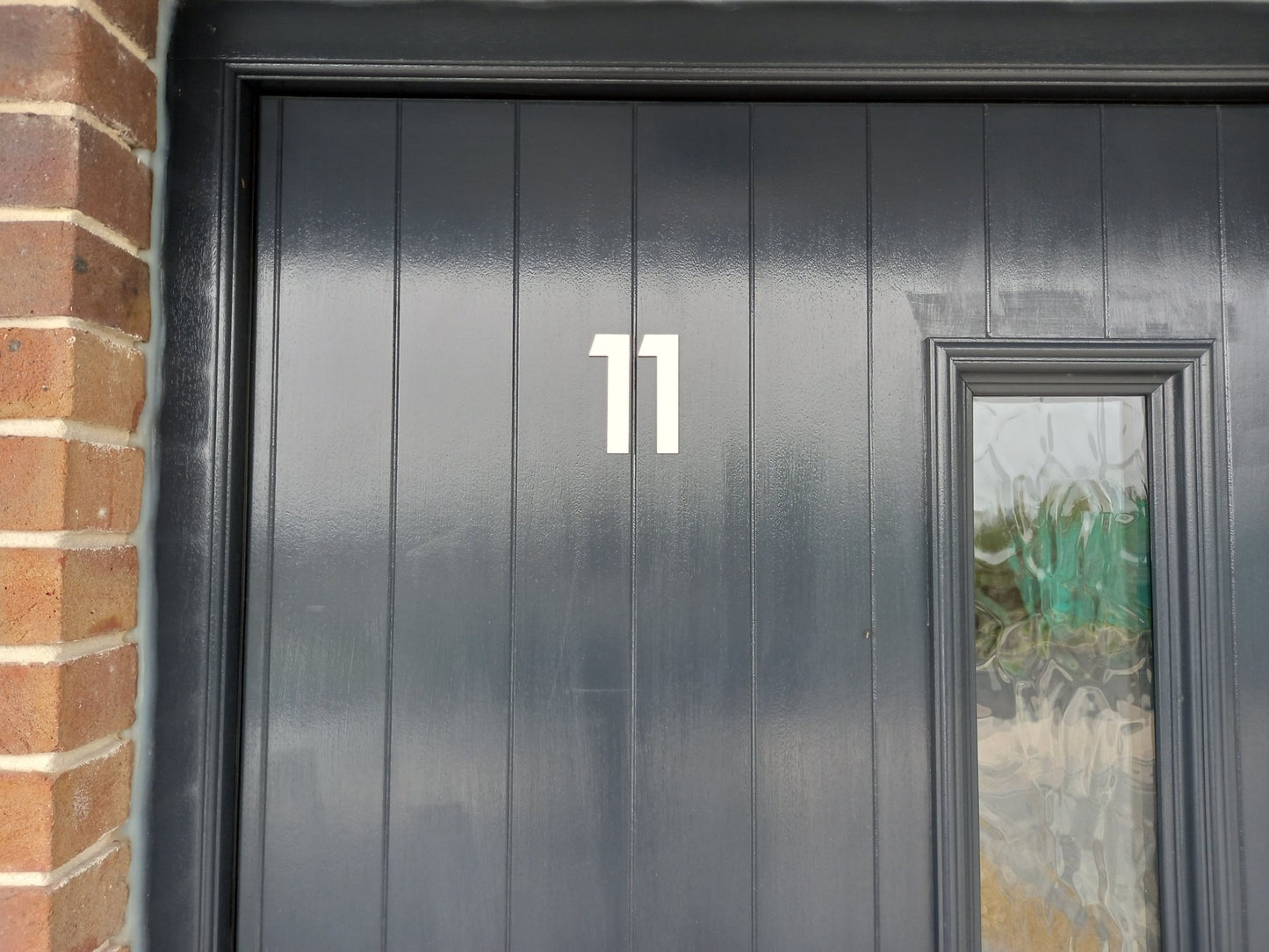 Stick On Number 1 - Brushed Silver (100mm high) - housenumbers.ie