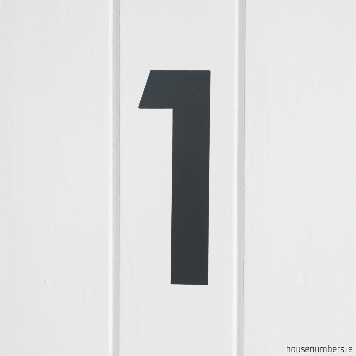 Stick On Number 1 - Dark Matt Grey (100mm high) - housenumbers.ie