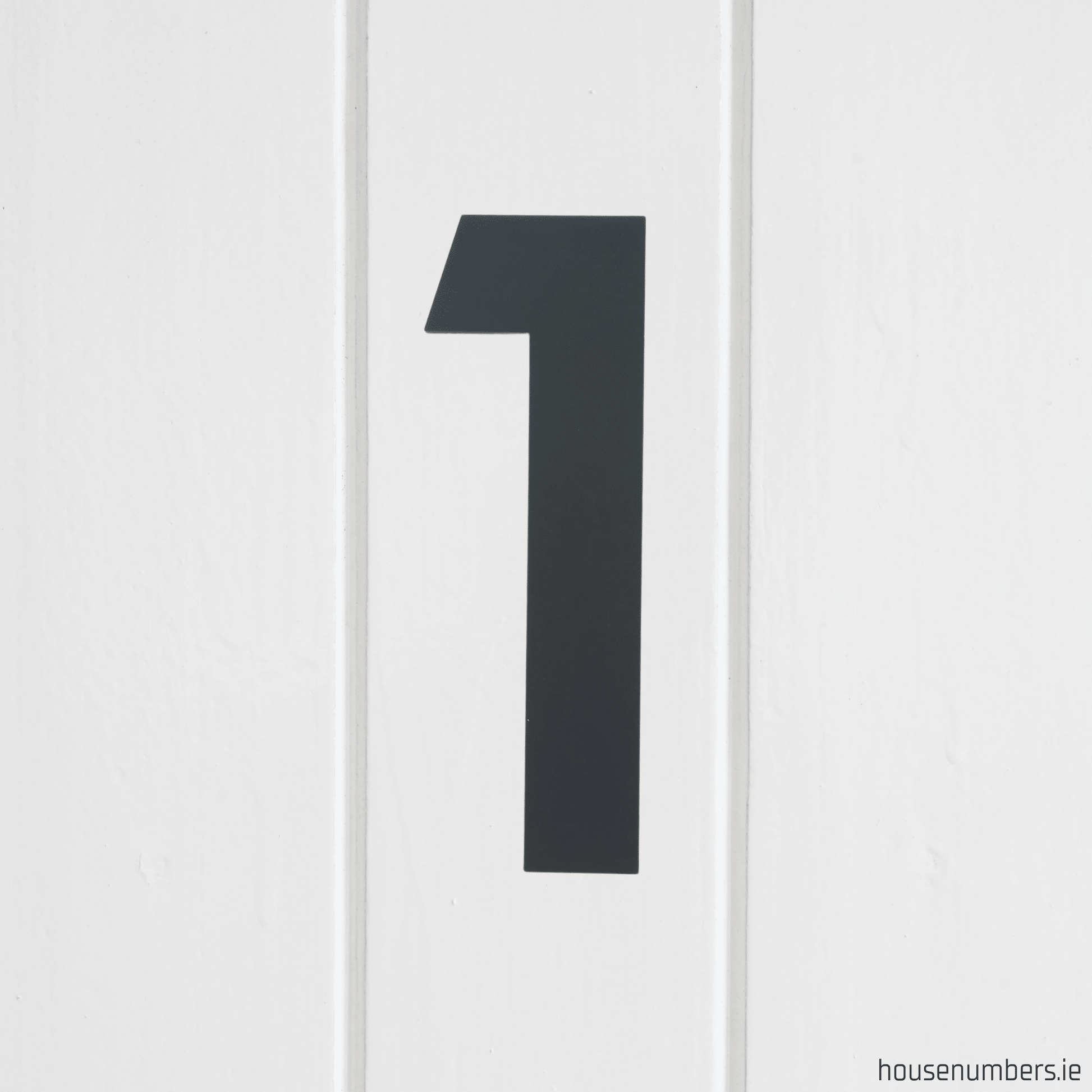 Stick On Number 1 - Dark Matt Grey (100mm high) - housenumbers.ie
