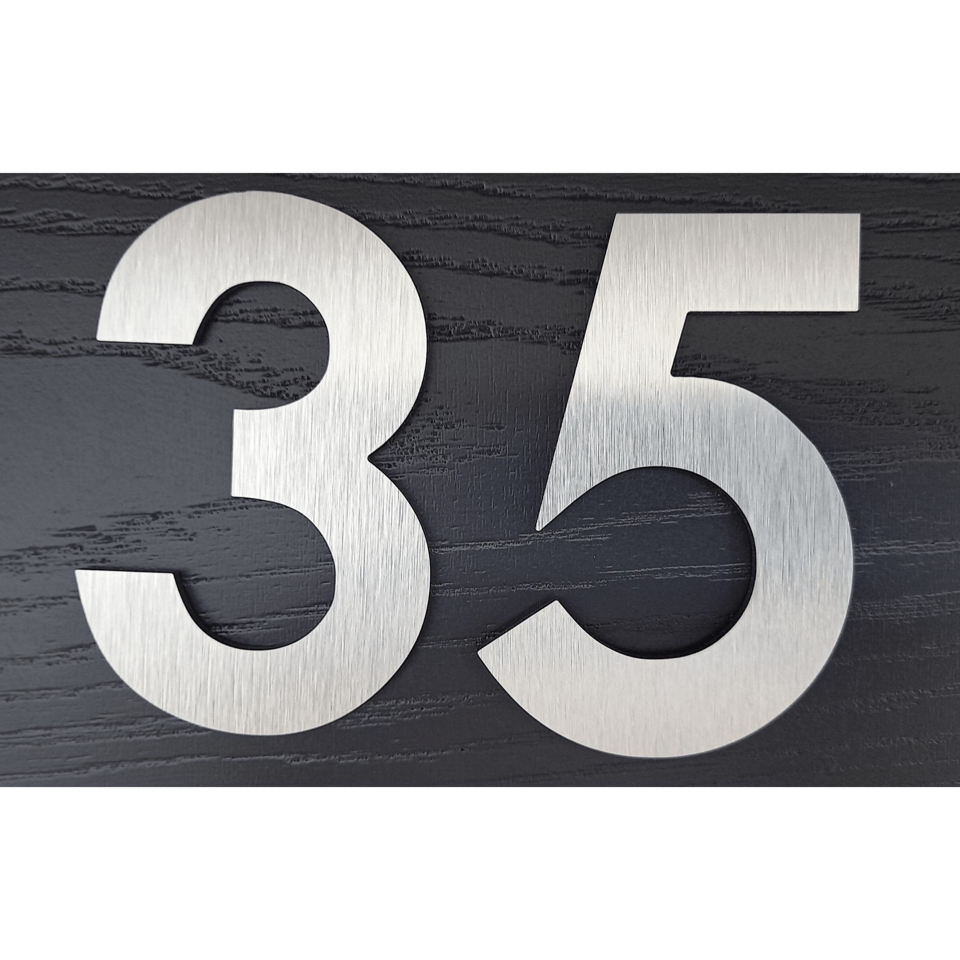 Stick On Number 3 - Brushed Silver (100mm high) - housenumbers.ie