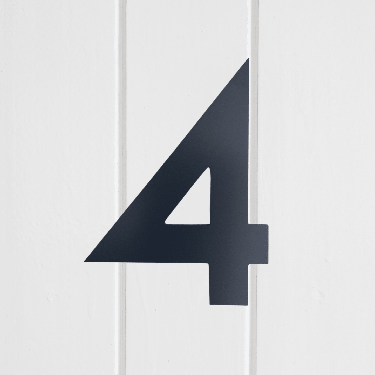 Stick On Number 4 - Dark Matt Grey (100mm high) - housenumbers.ie