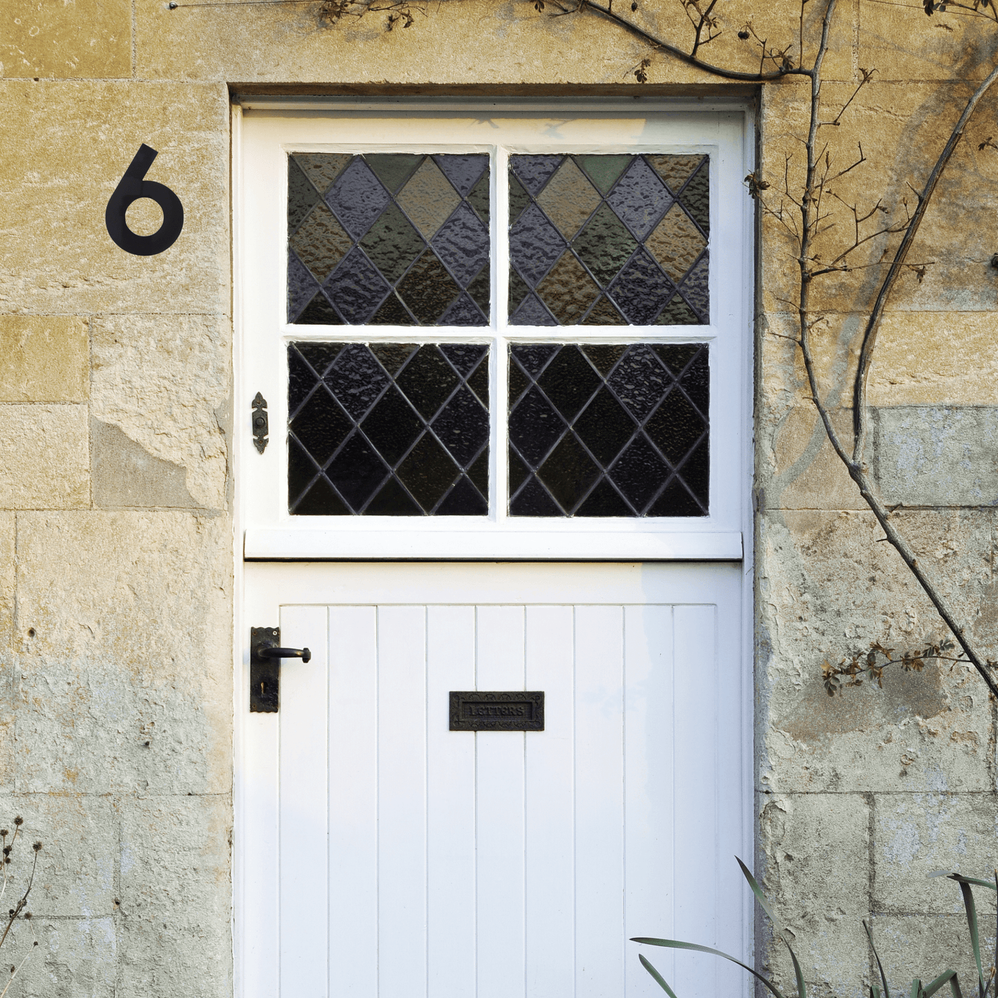 Stick On Number 6 - Black Gloss (100mm high) - housenumbers.ie