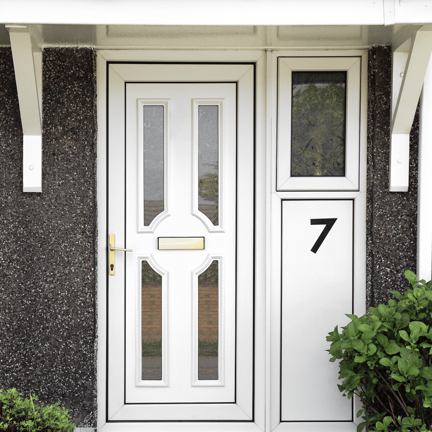 Stick On Number 7 - Black Gloss (100mm high) - housenumbers.ie