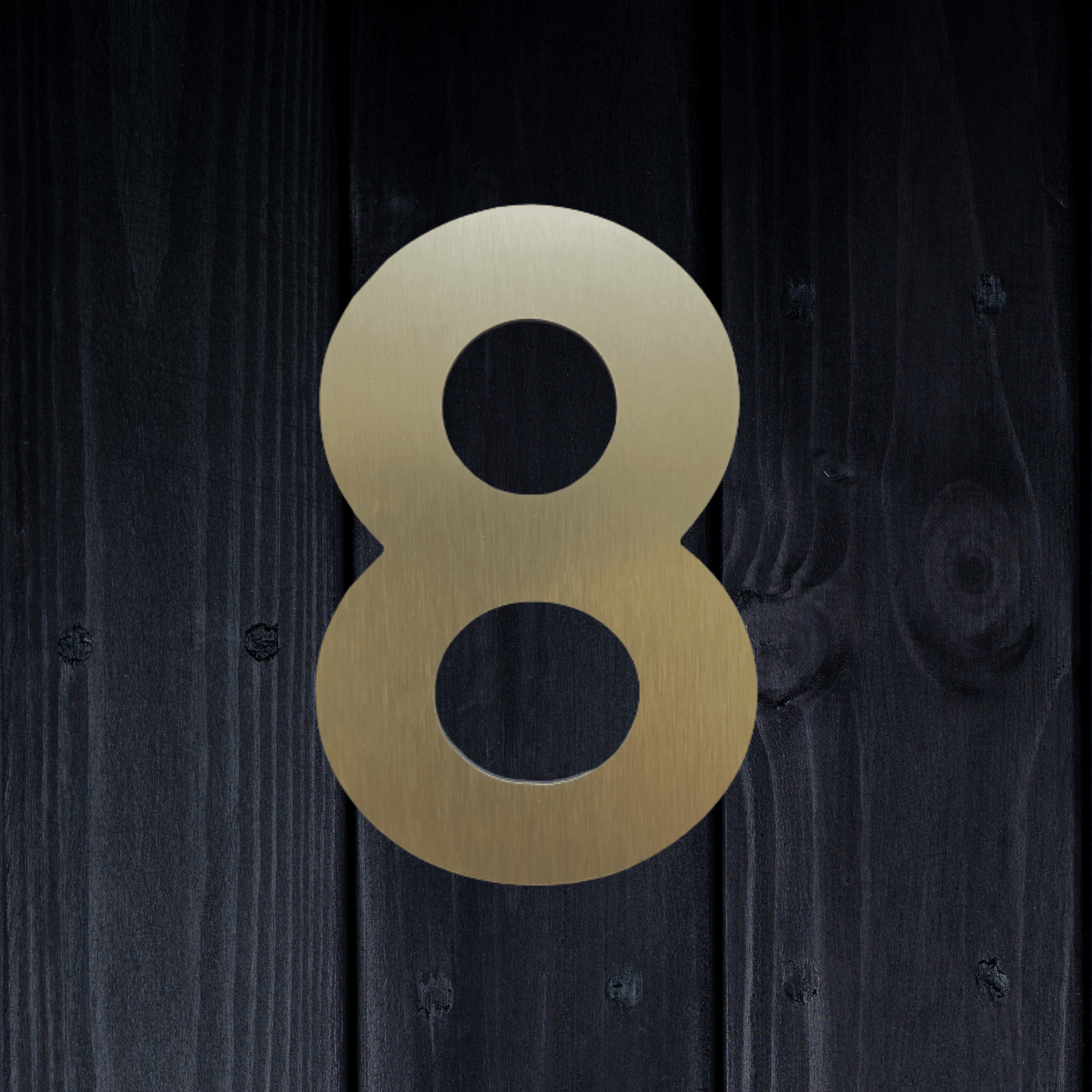 Stick On Number 8 - Brushed Gold (100mm high) - housenumbers.ie
