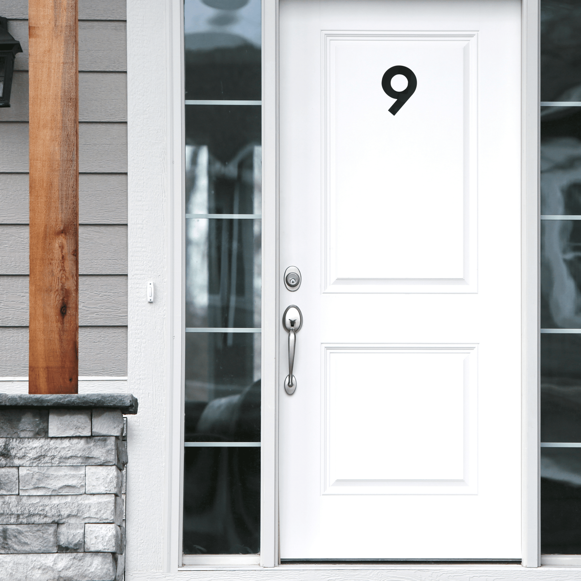 Stick On Number 9 - Black Gloss (100mm high) - housenumbers.ie